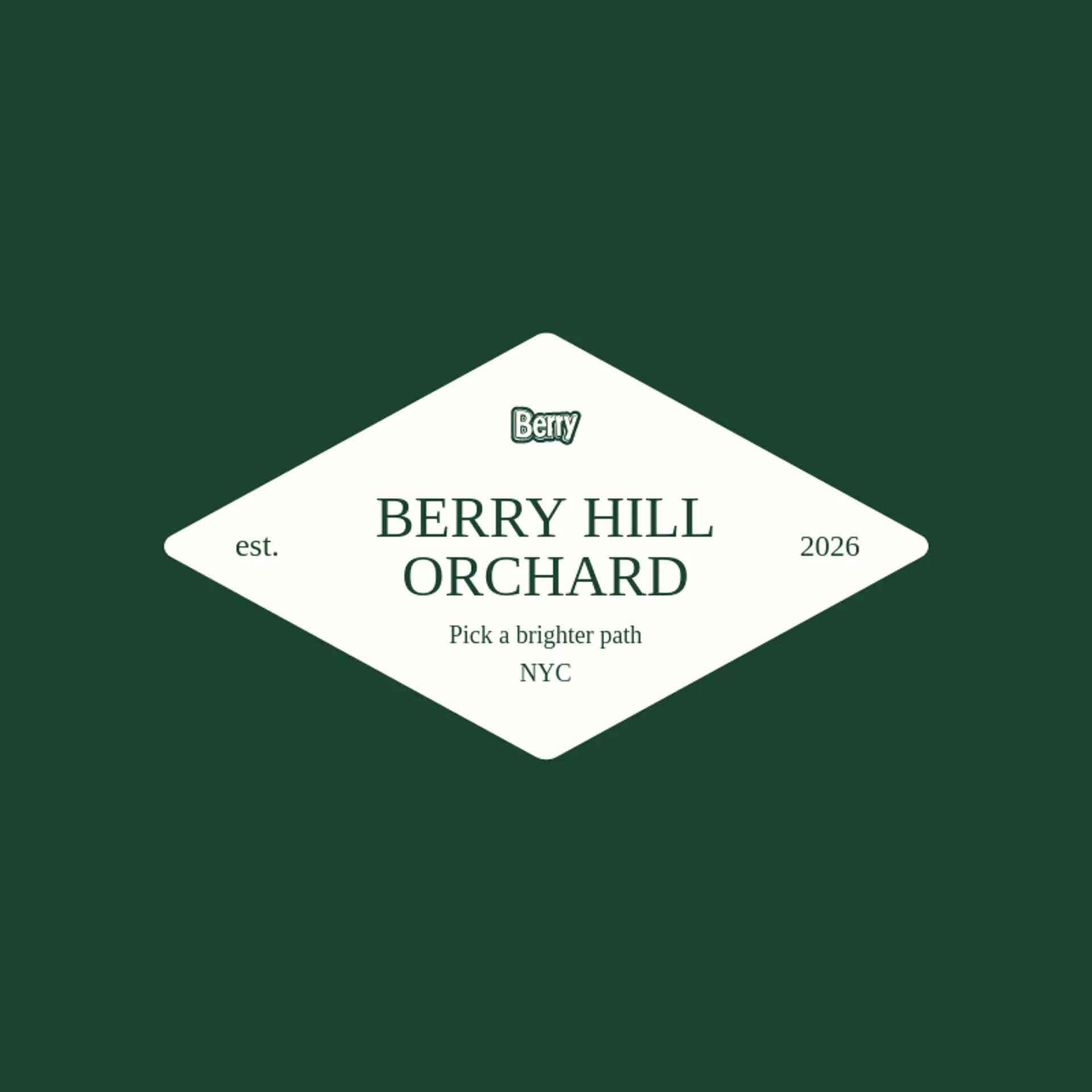Berry Hill Orchard logo for berry