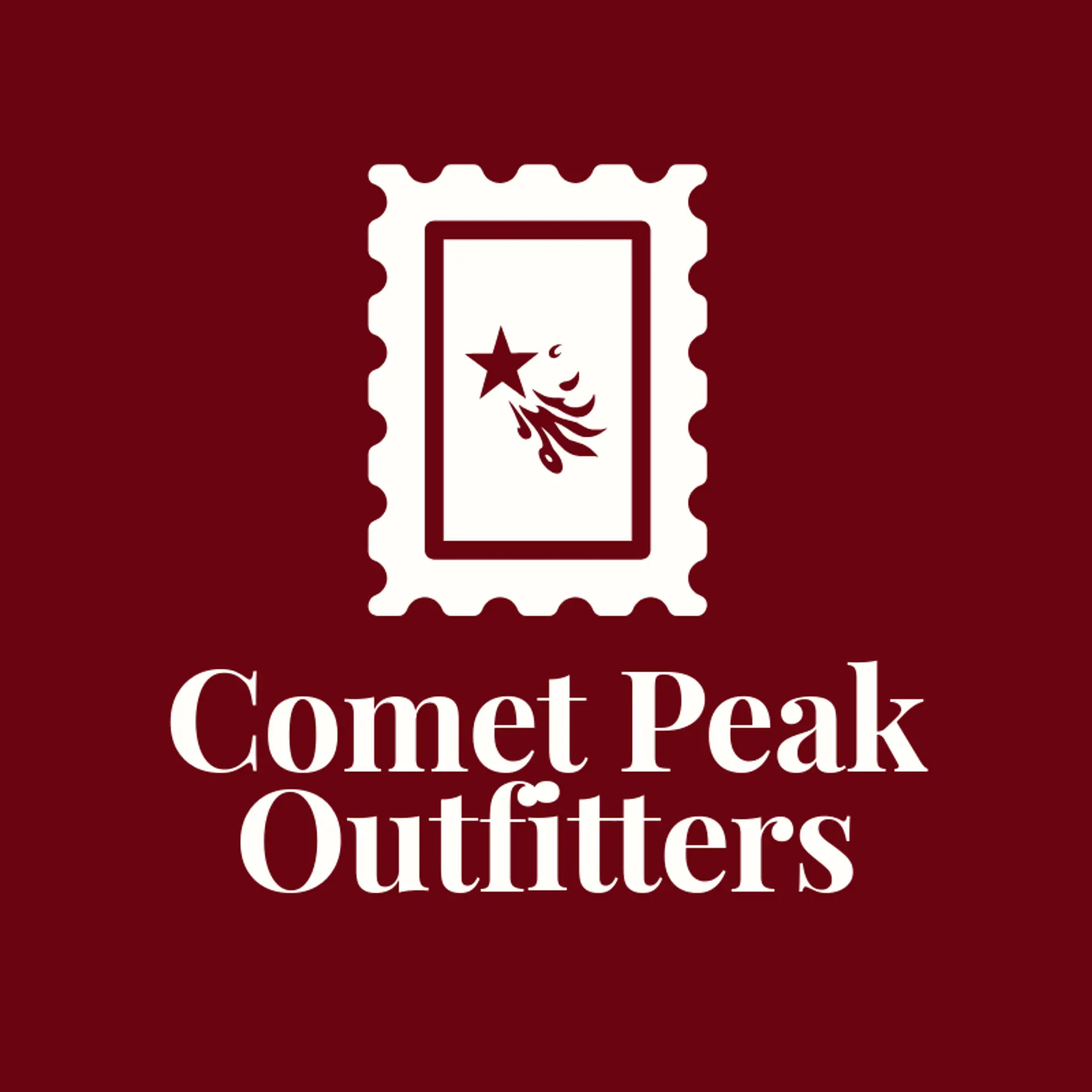 Comet Peak Outfitters logo for comet