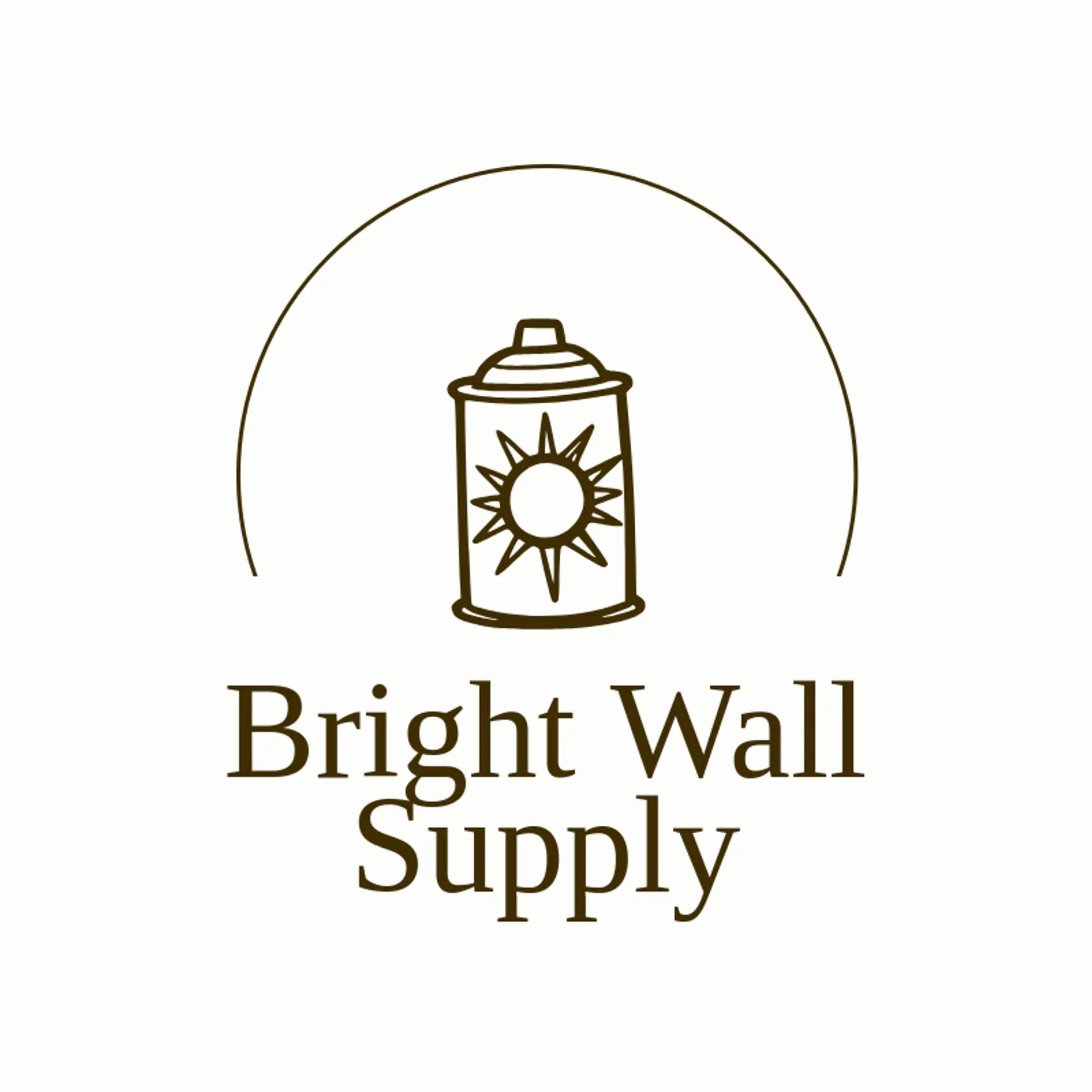 Bright Wall Supply logo for spray paint