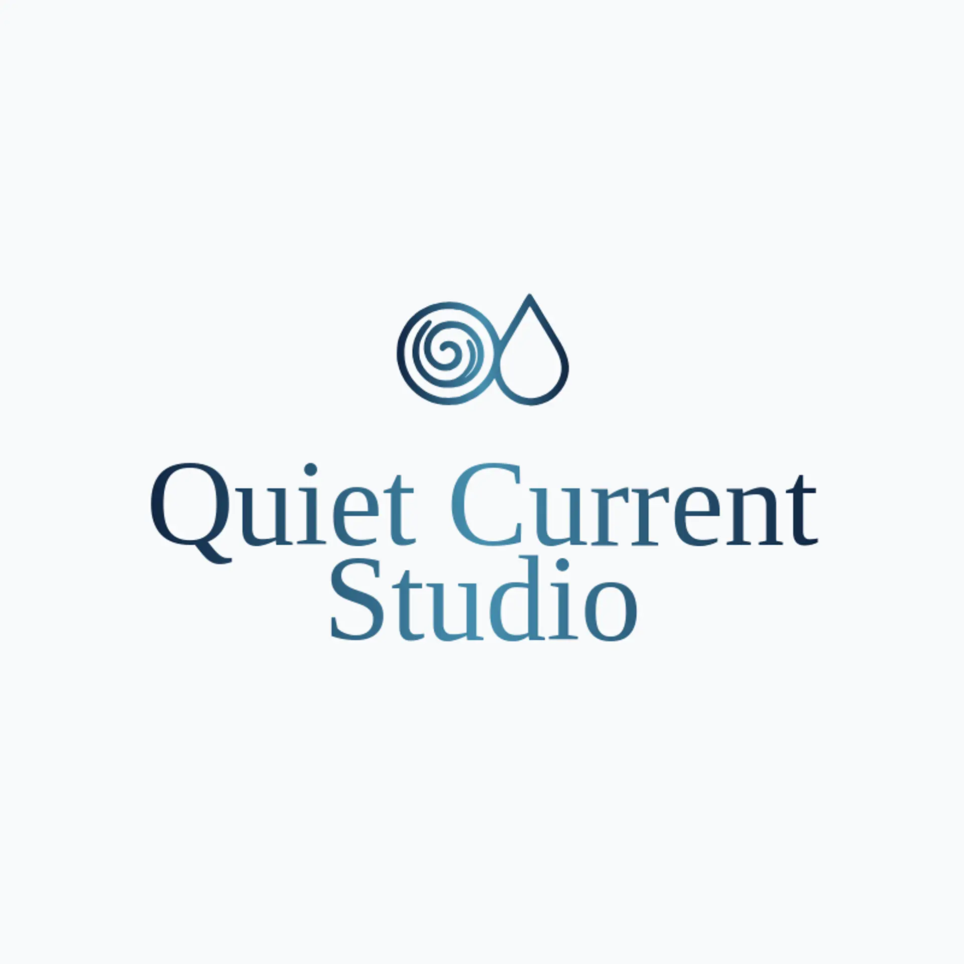 Quiet Current Studio logo for spiral