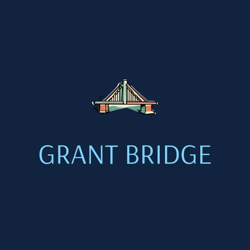 The charity name Grant Bridge as a branded logo with a color icon