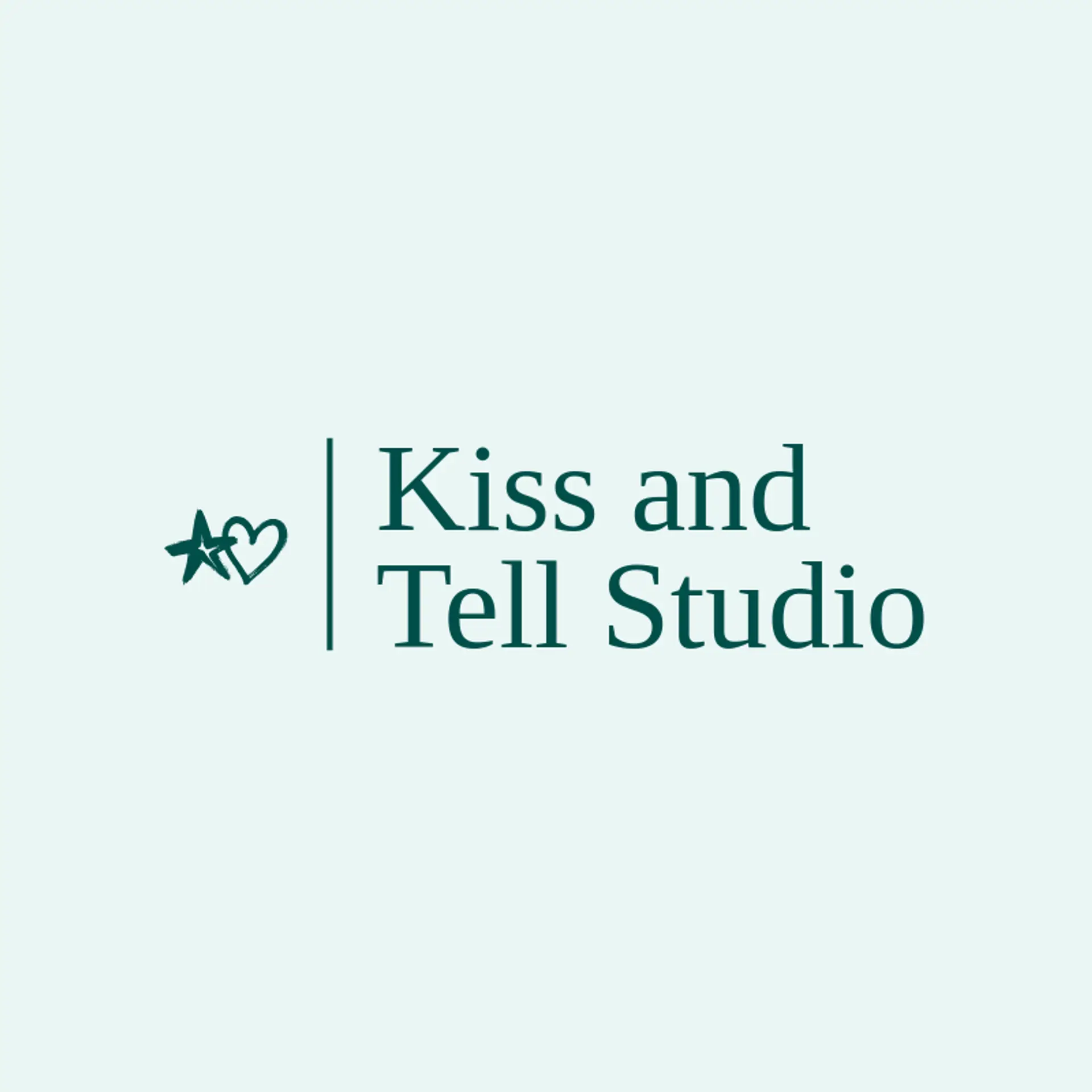 Kiss and Tell Studio logo for valentine