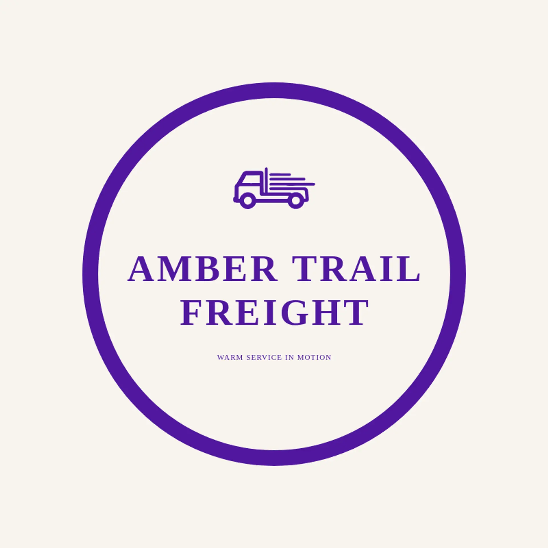 Amber Trail Freight logo for trucking company