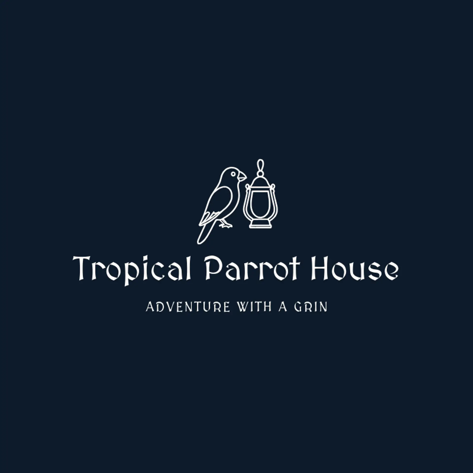 Tropical Parrot House logo for pirate