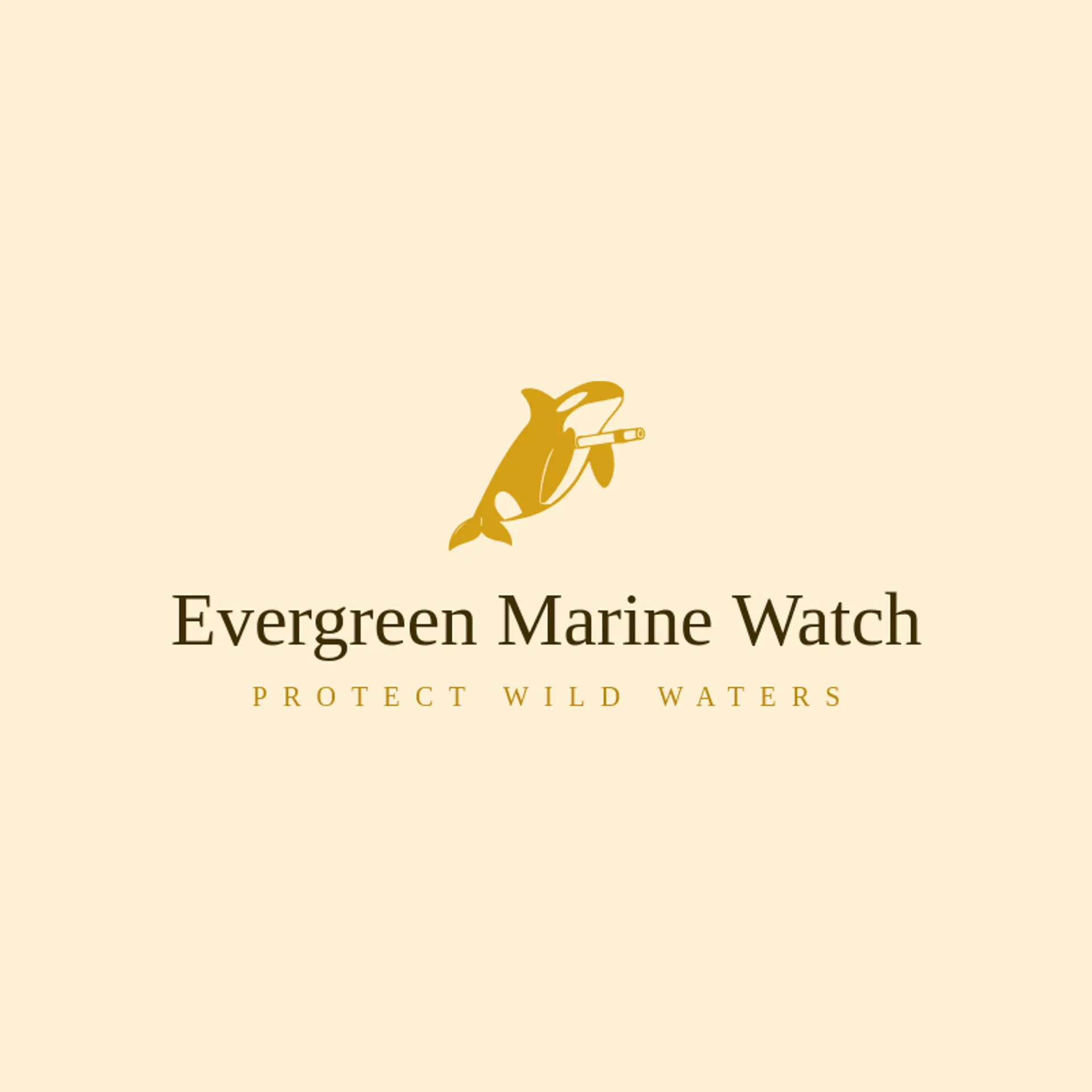 Evergreen Marine Watch logo for whale