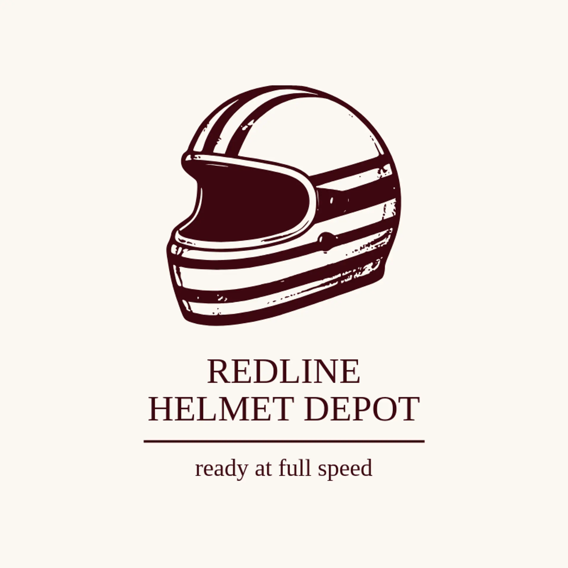 Redline Helmet Depot logo for helmet