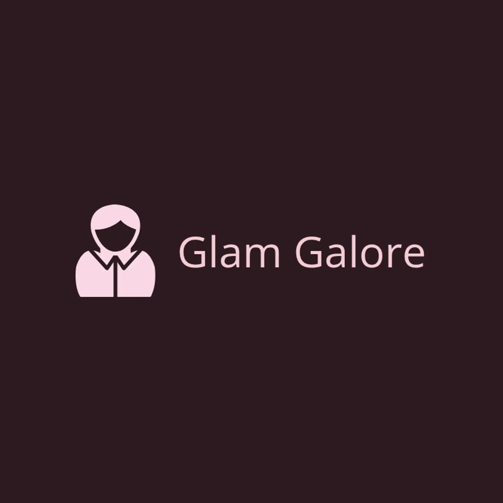 Glam Galore logo for beauty salon