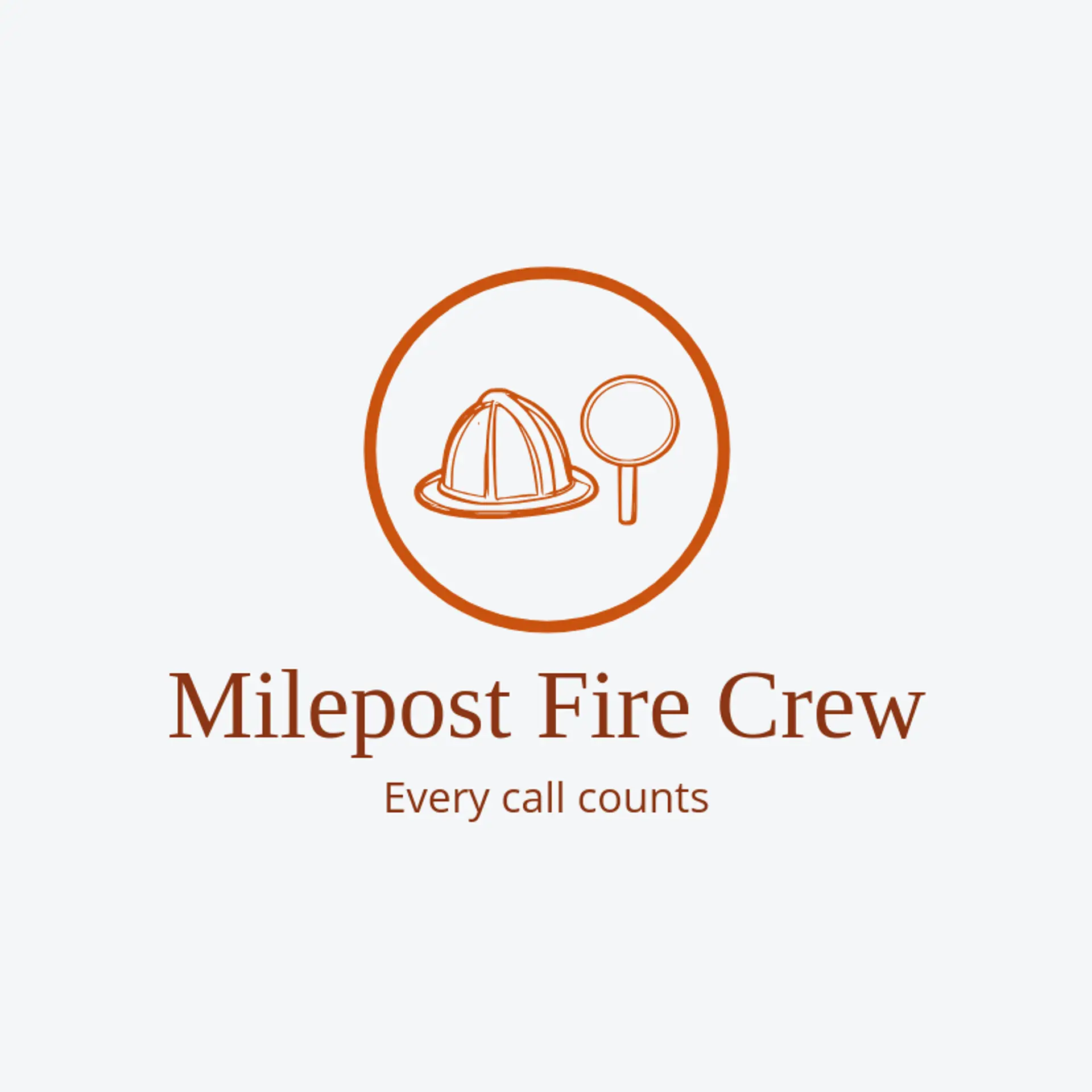 Milepost Fire Crew logo for fire station
