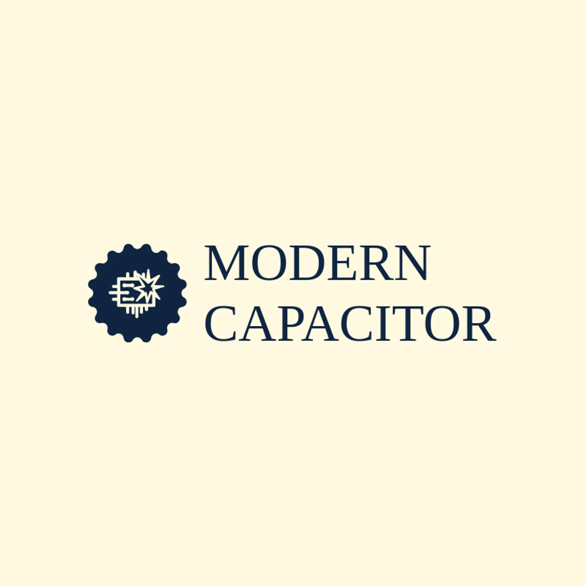 Modern Capacitor logo for electronics