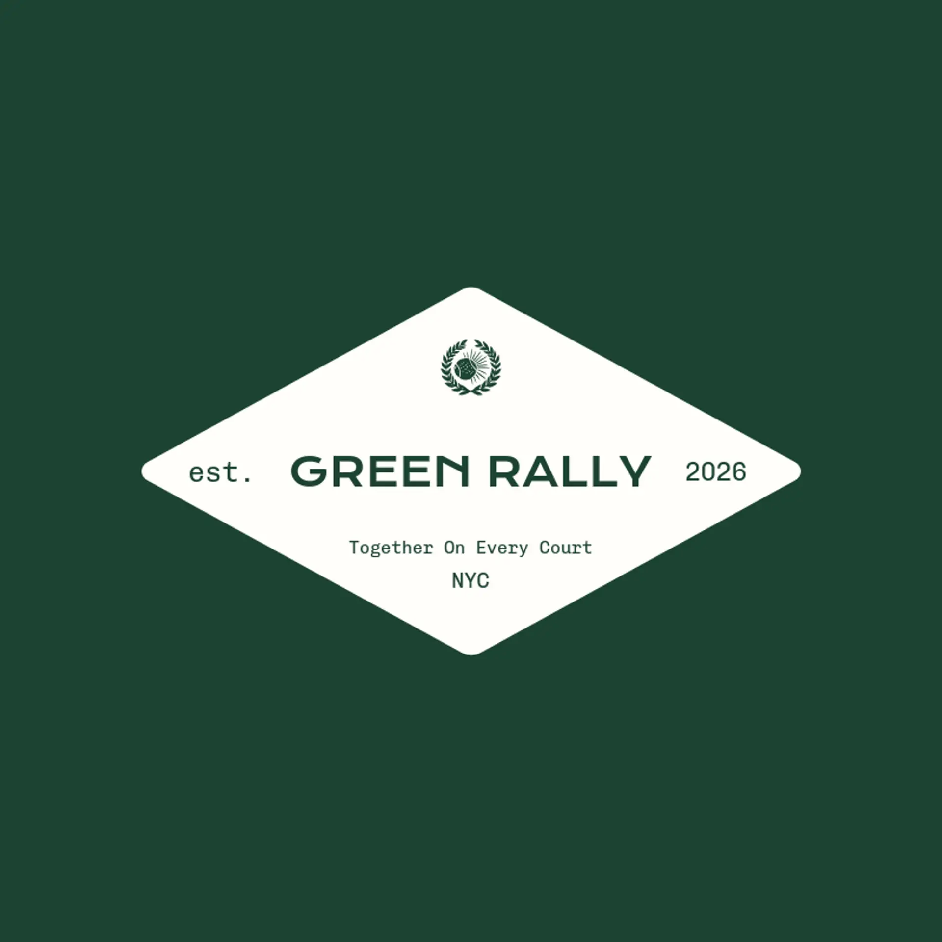 Green Rally logo for pickleball