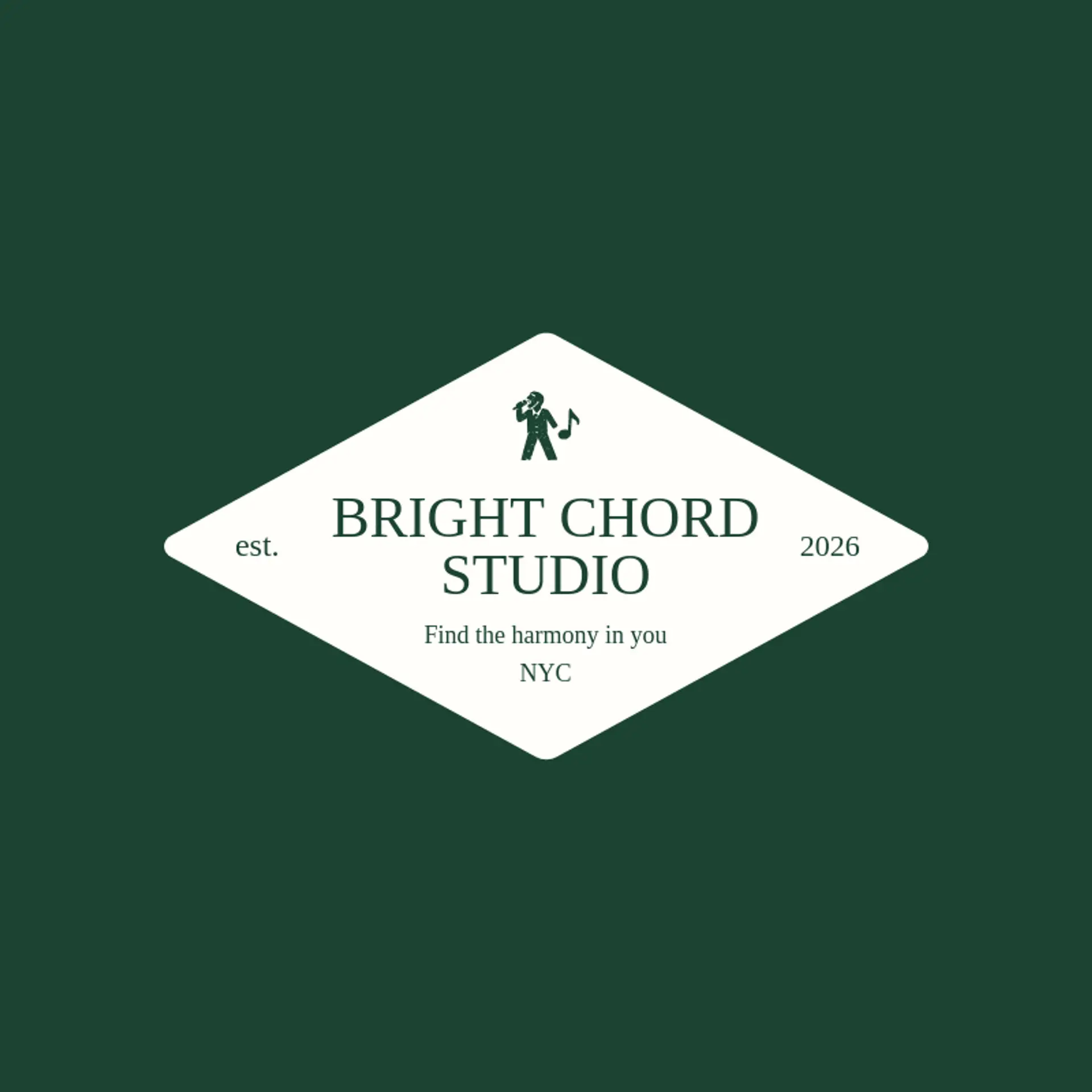 Bright Chord Studio logo for singing