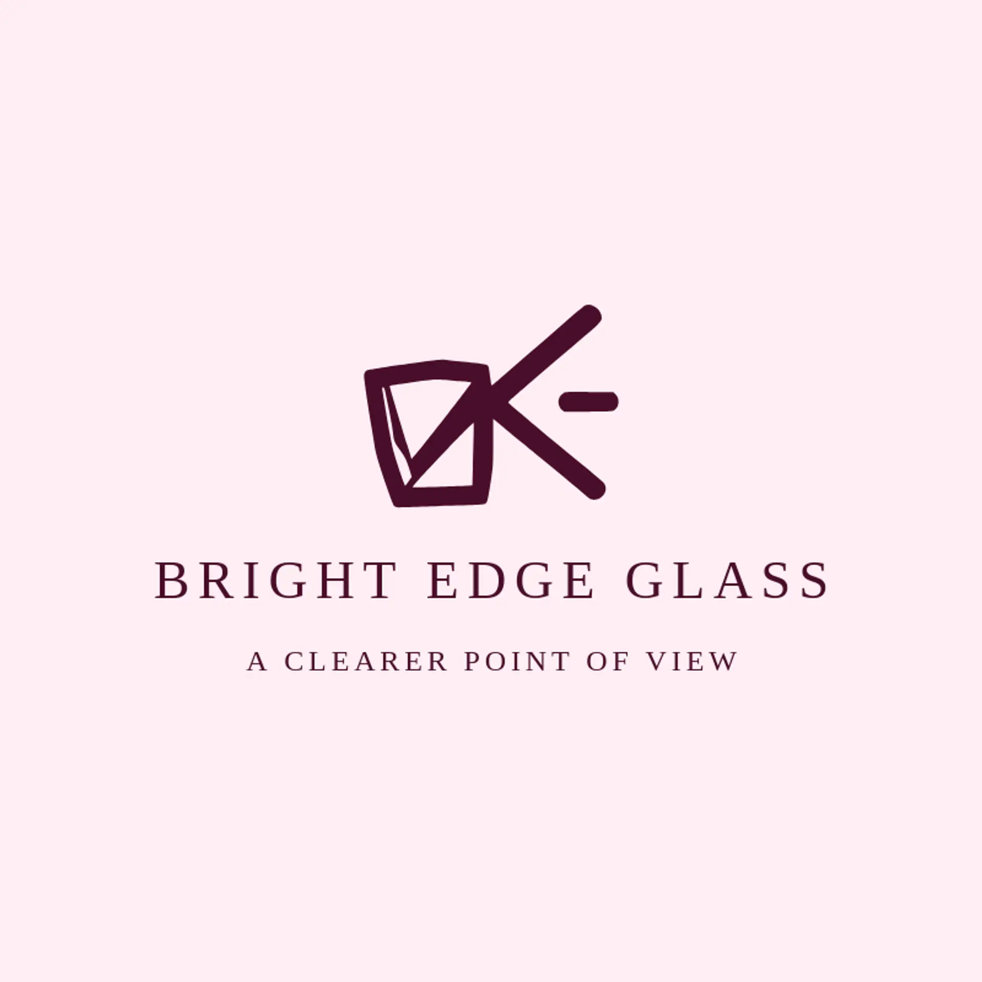 Bright Edge Glass logo for glass