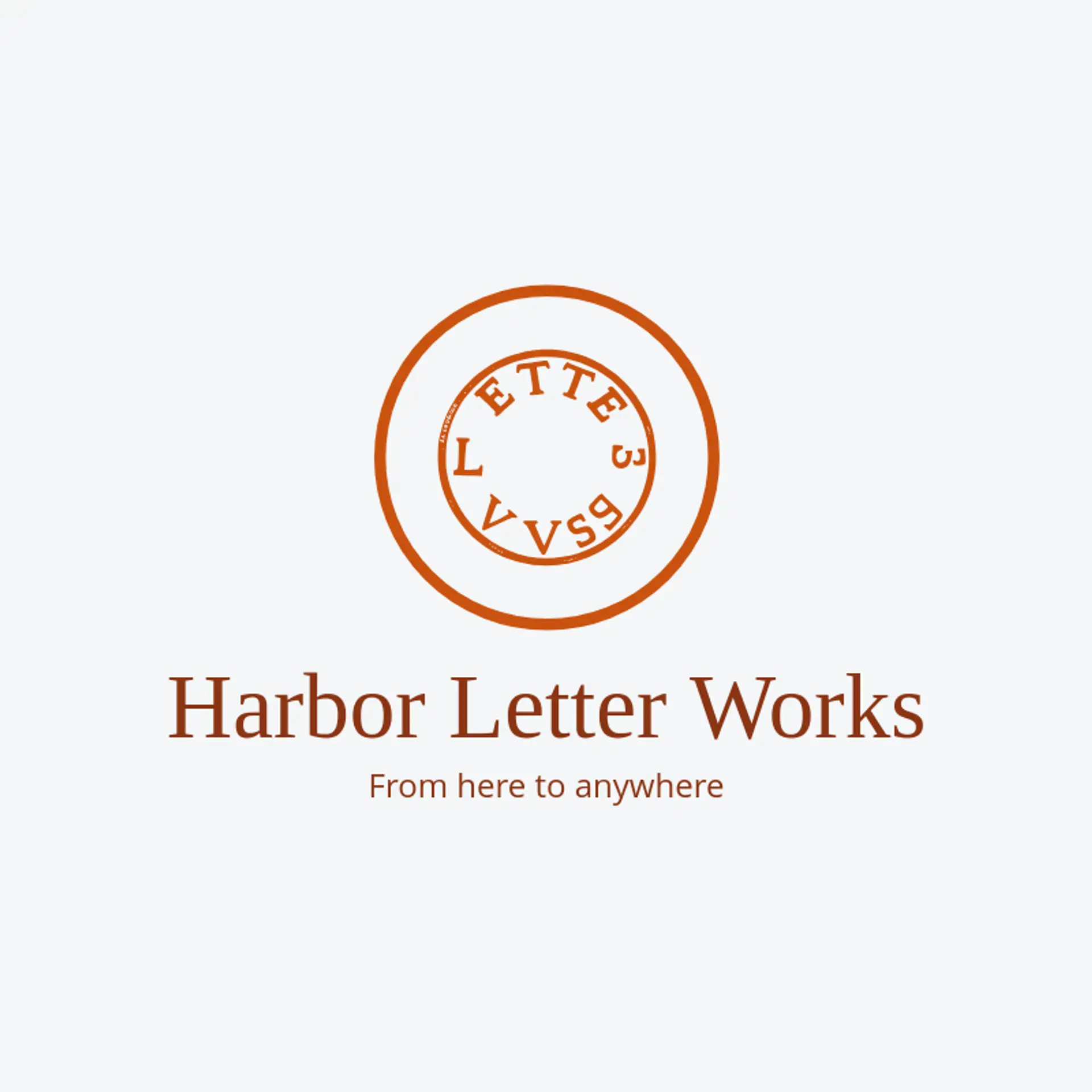 Harbor Letter Works logo for postal