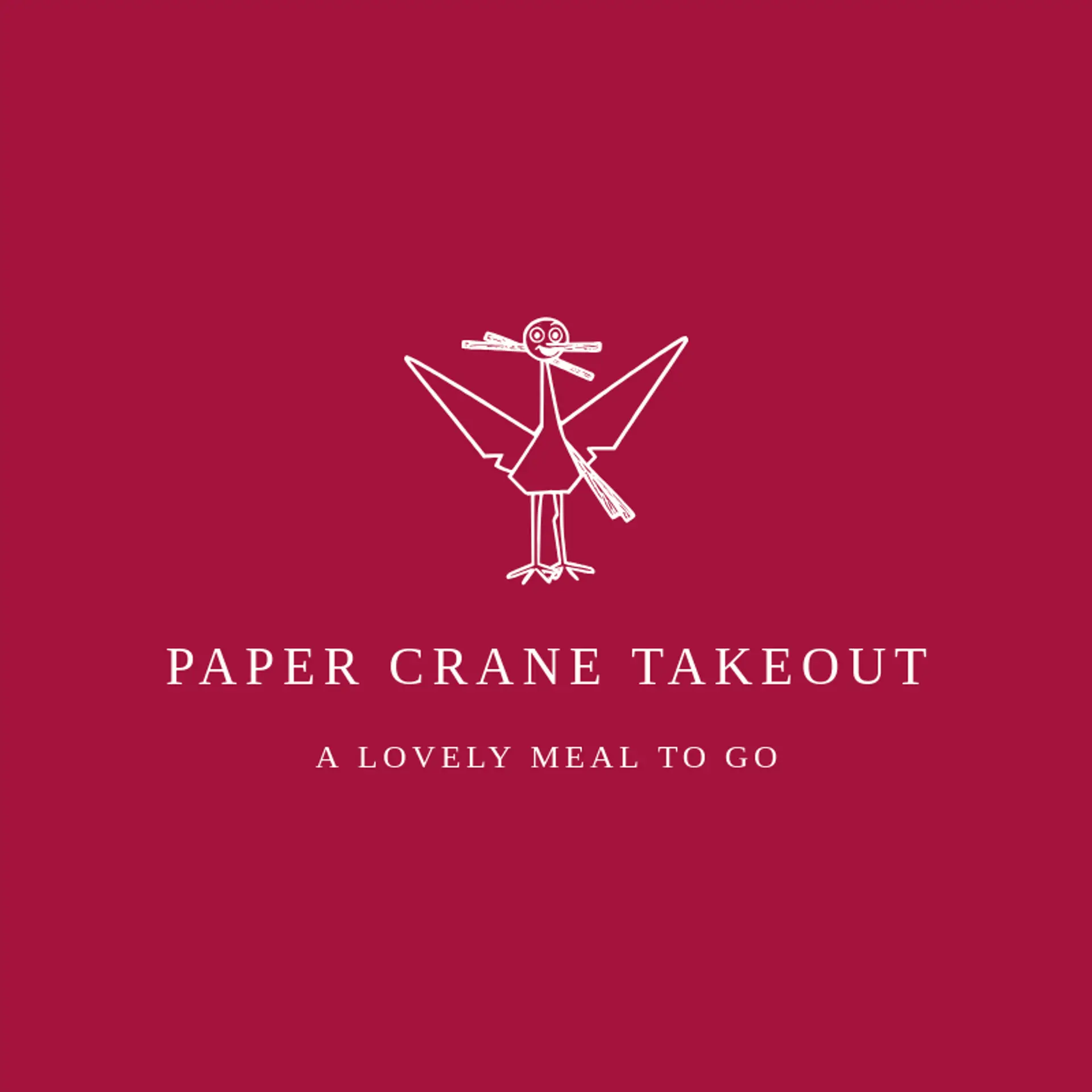 Paper Crane Takeout logo for chinese food