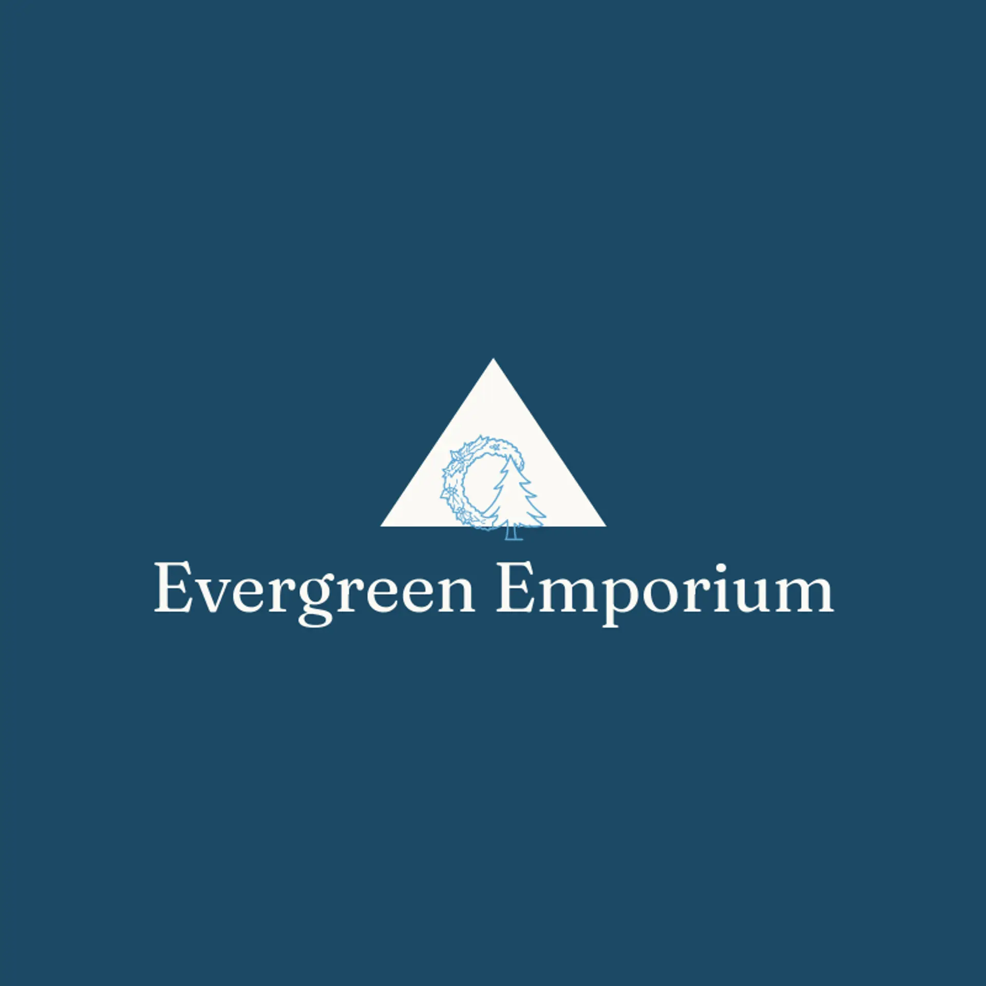 Evergreen Emporium logo for christmas tree