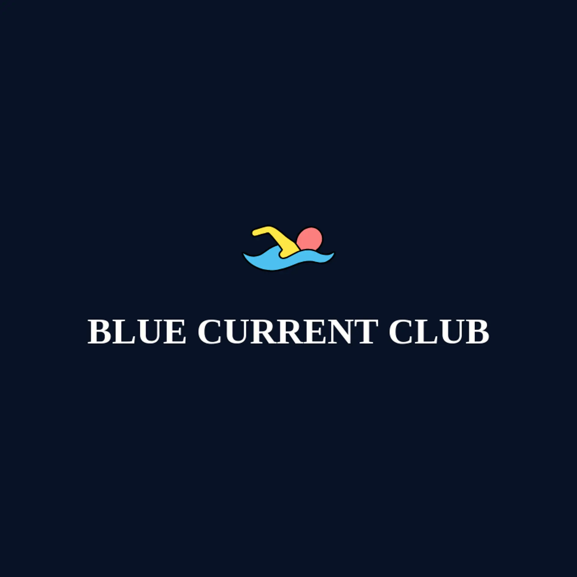 Blue Current Club logo for swimming
