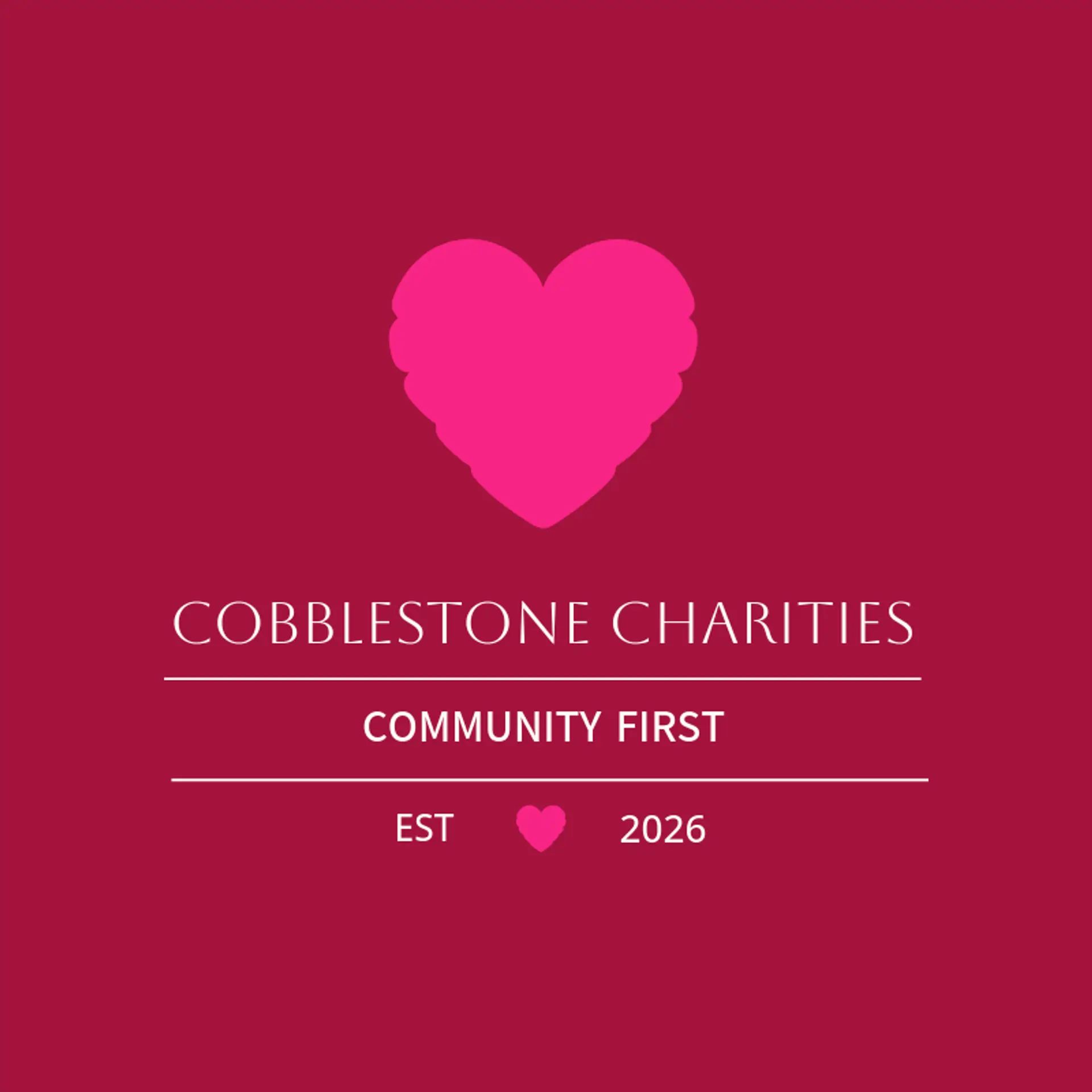 Cobblestone Charities logo for heart