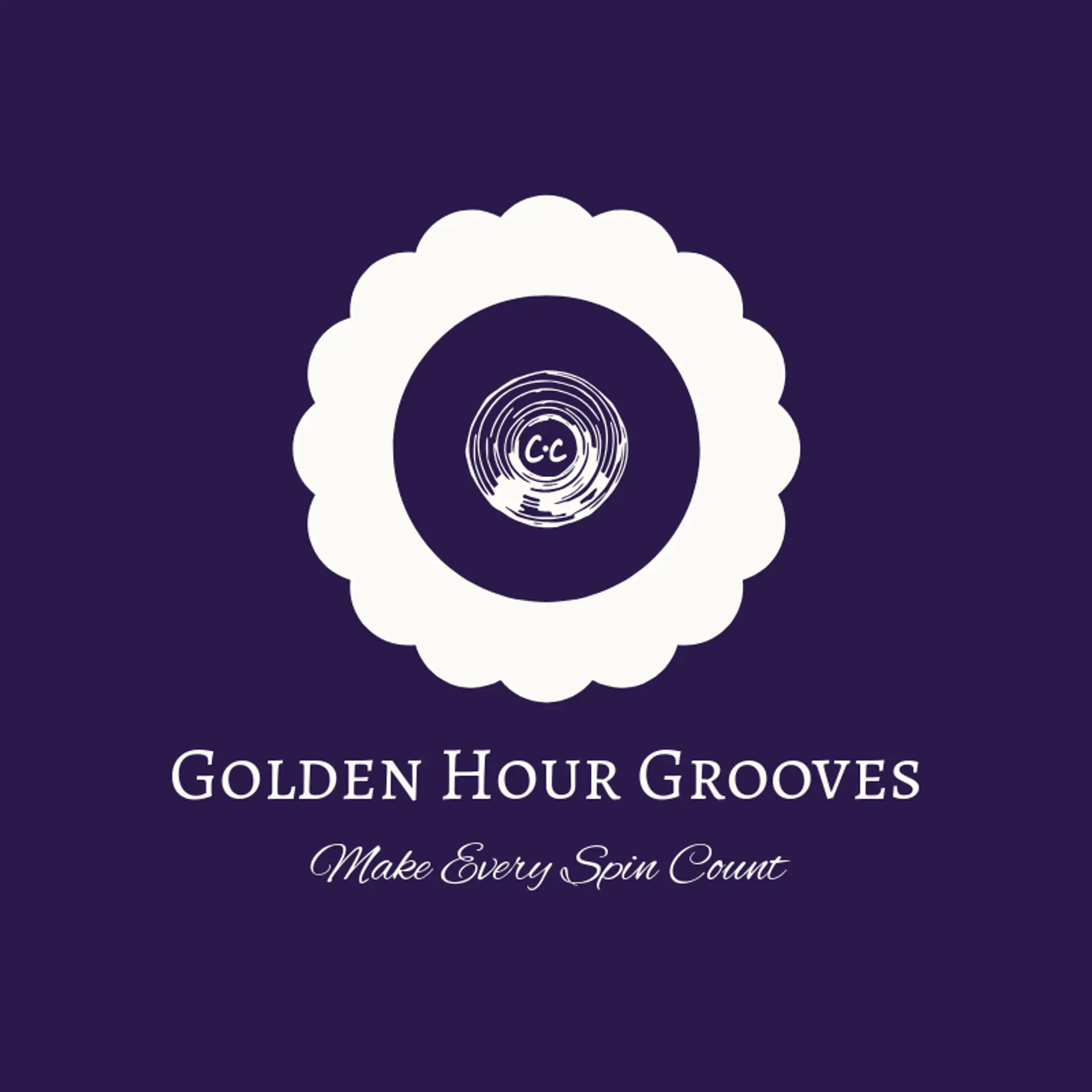 Golden Hour Grooves logo for record