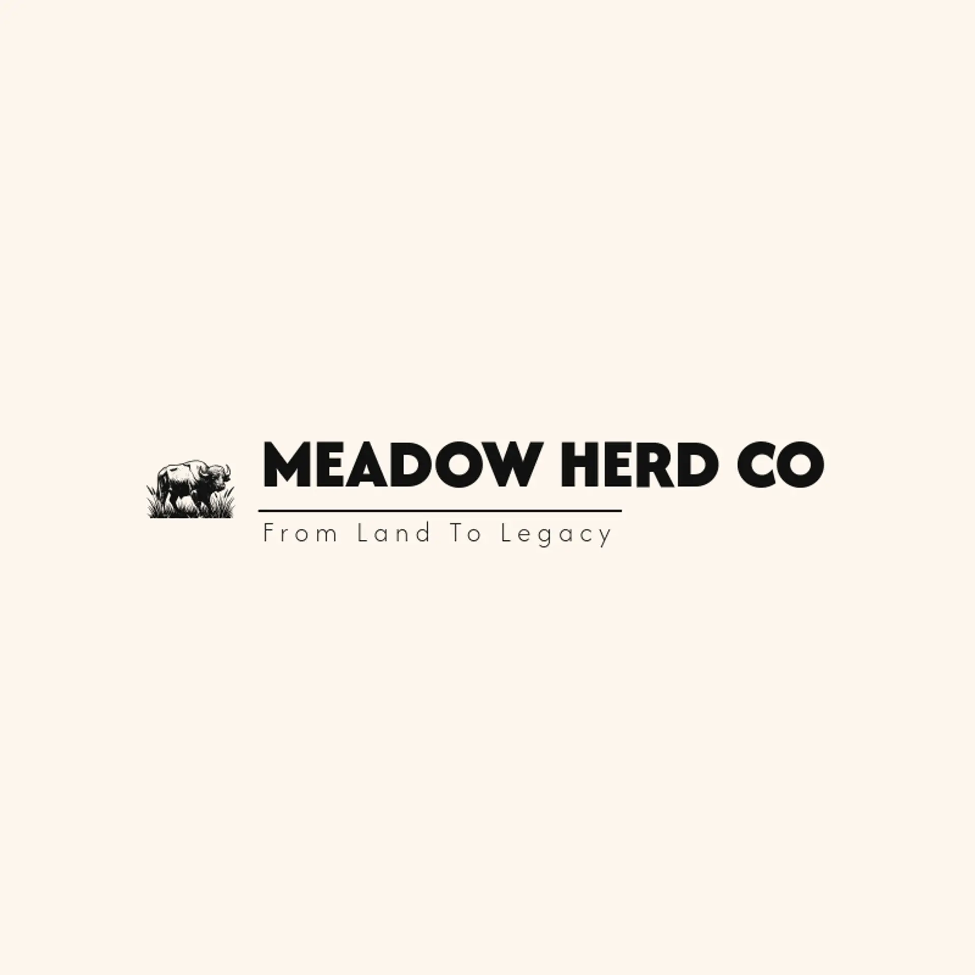 Meadow Herd Co logo for buffalo
