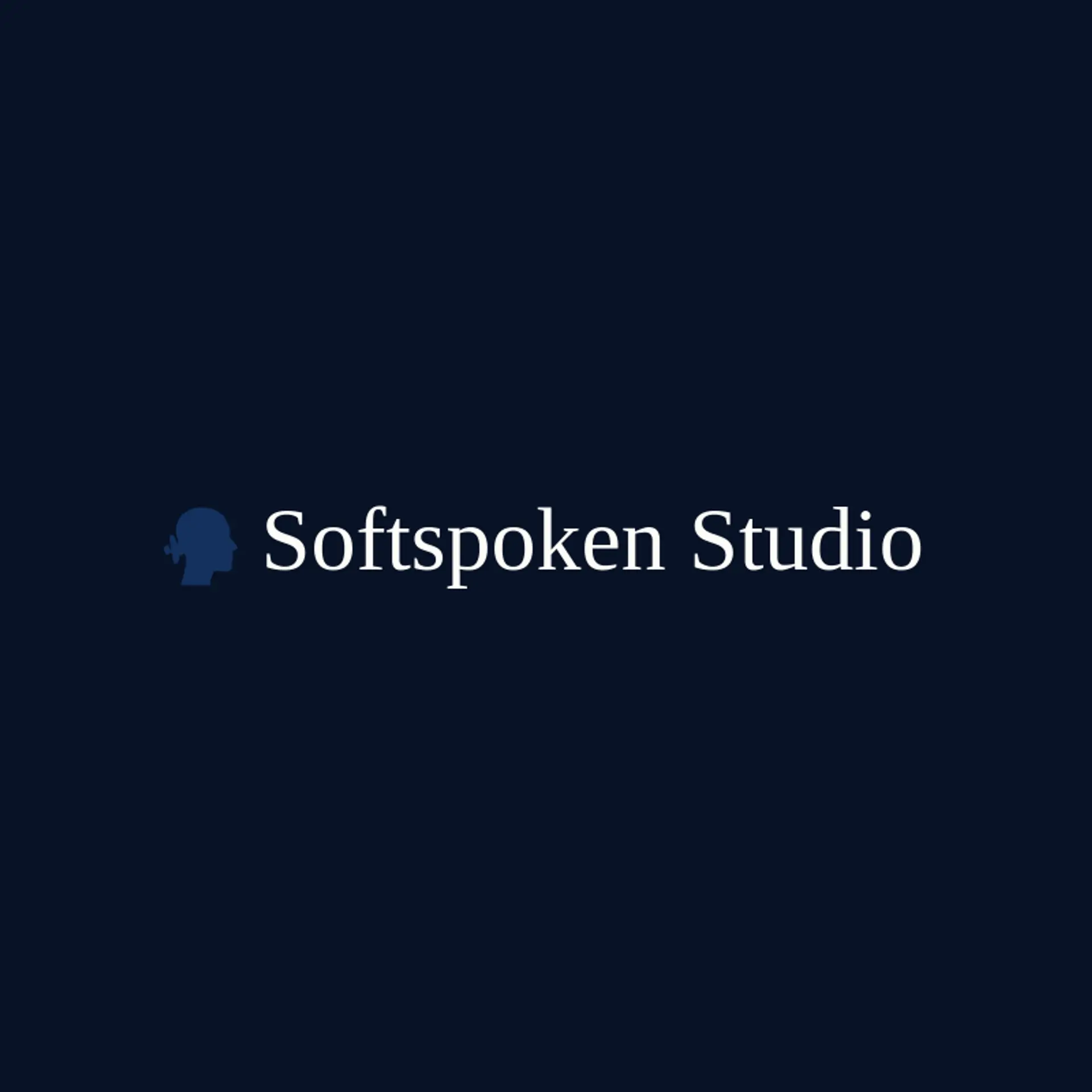 Softspoken Studio logo for voice