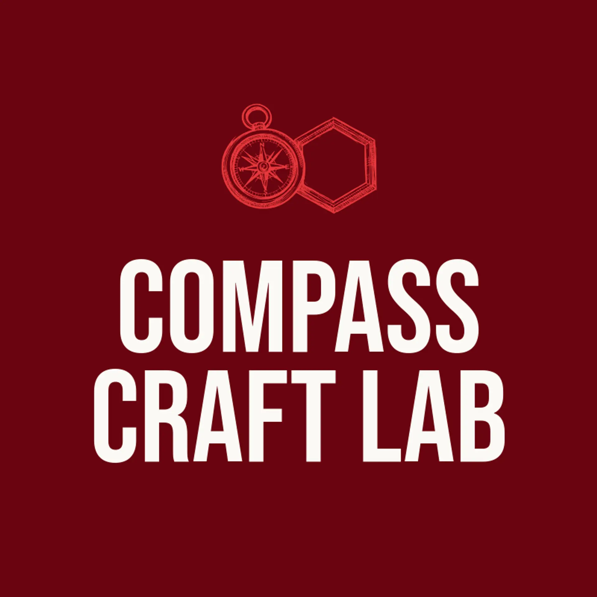 Compass Craft Lab logo for hexagon