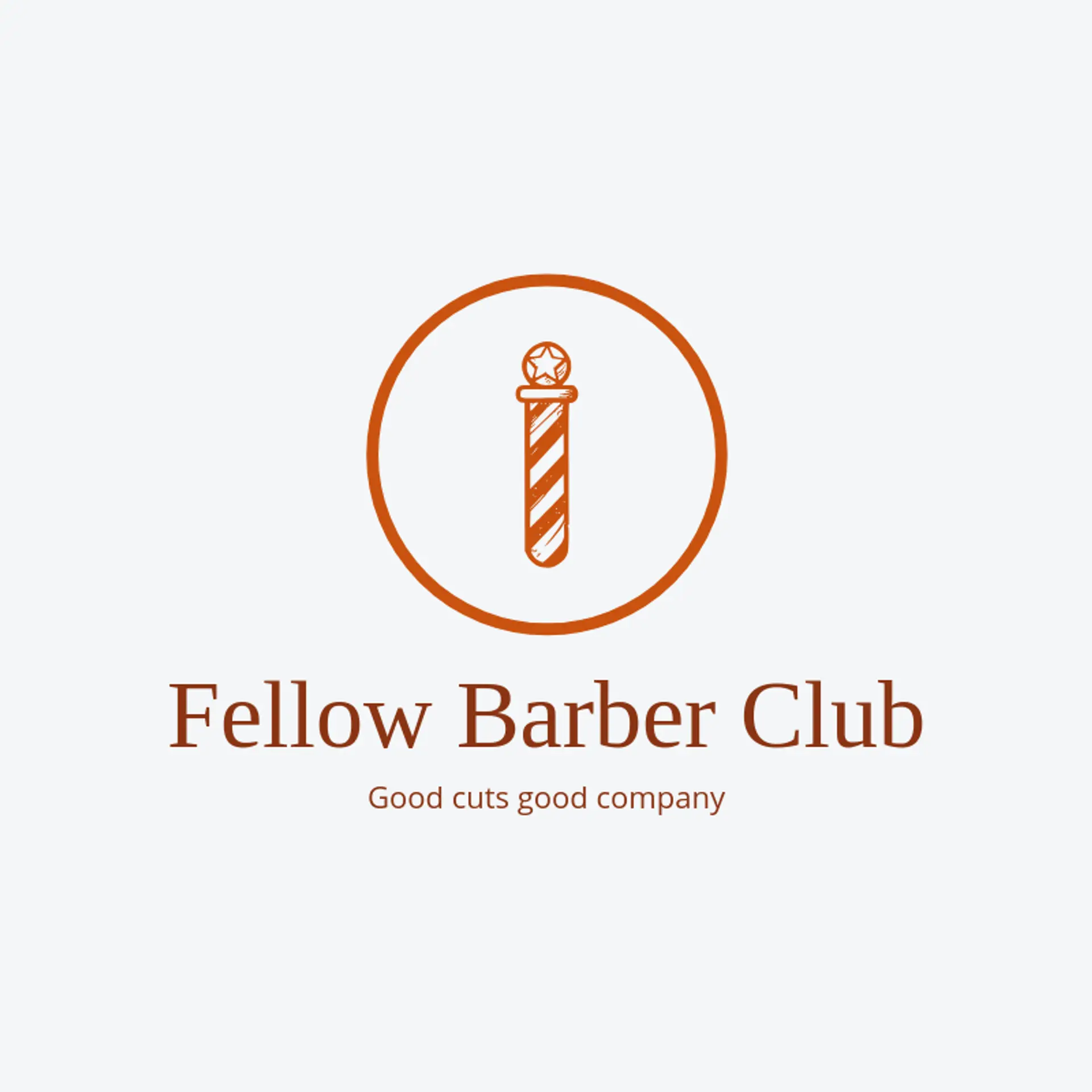 Fellow Barber Club logo for barber pole