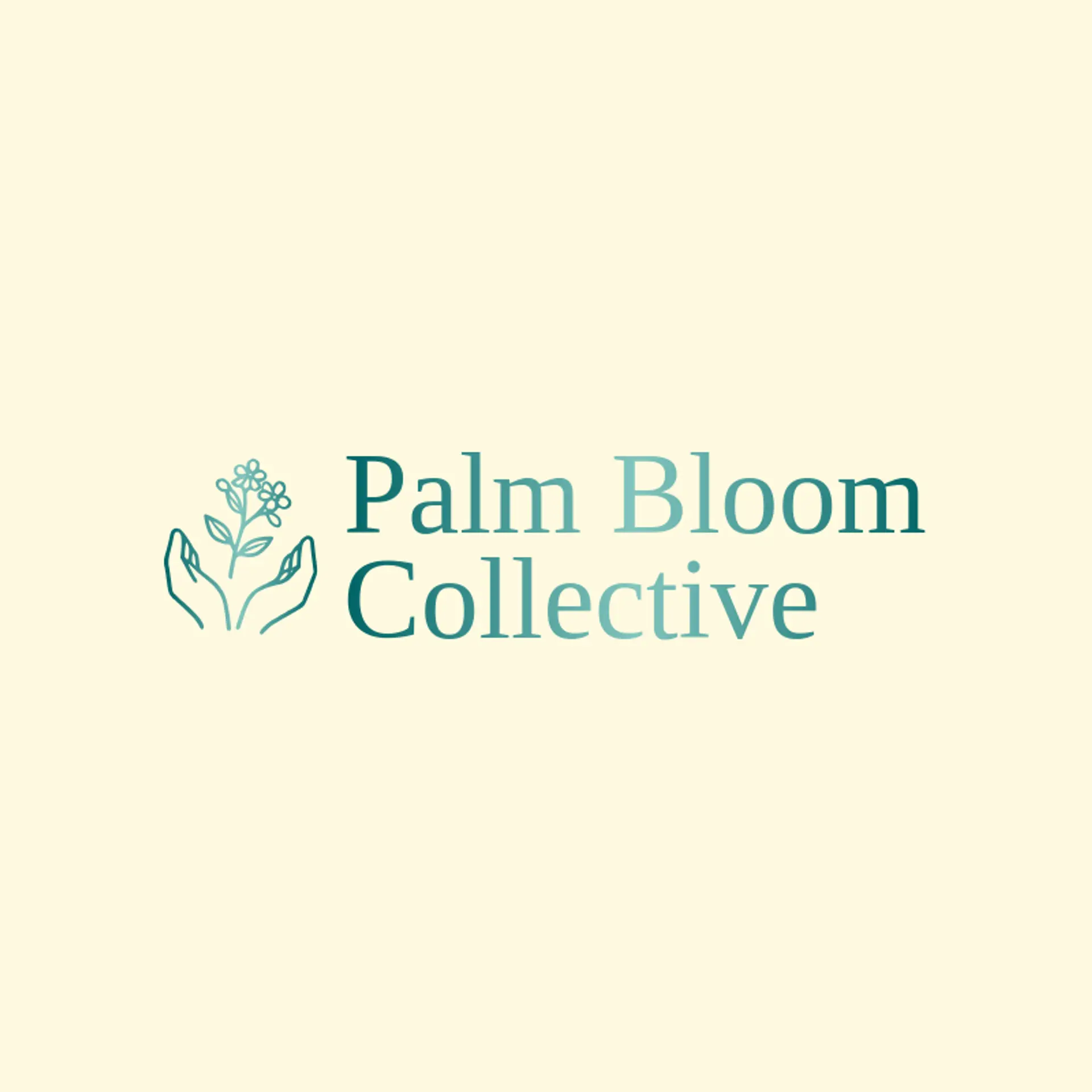 Palm Bloom Collective logo for hands
