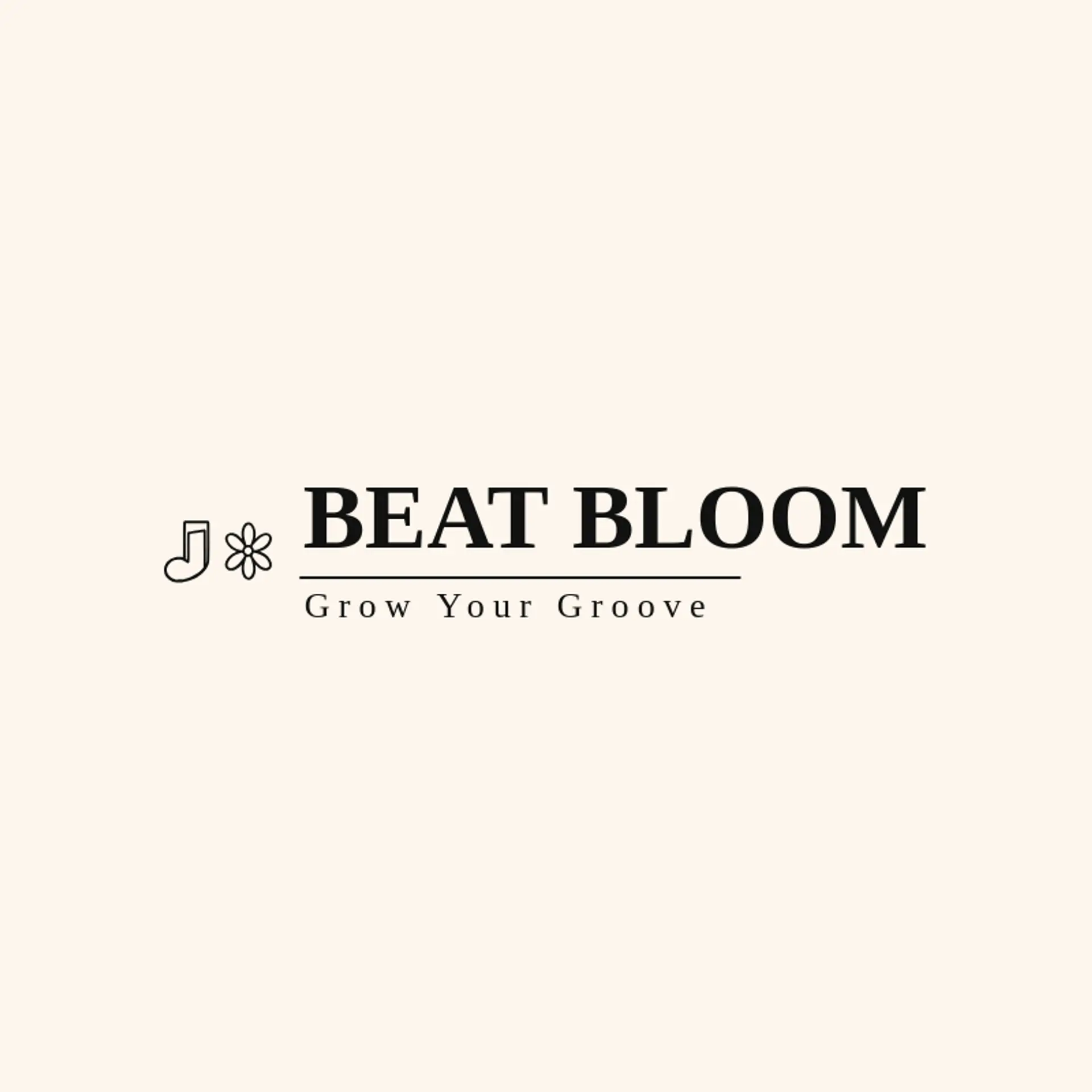 Beat Bloom logo for music note
