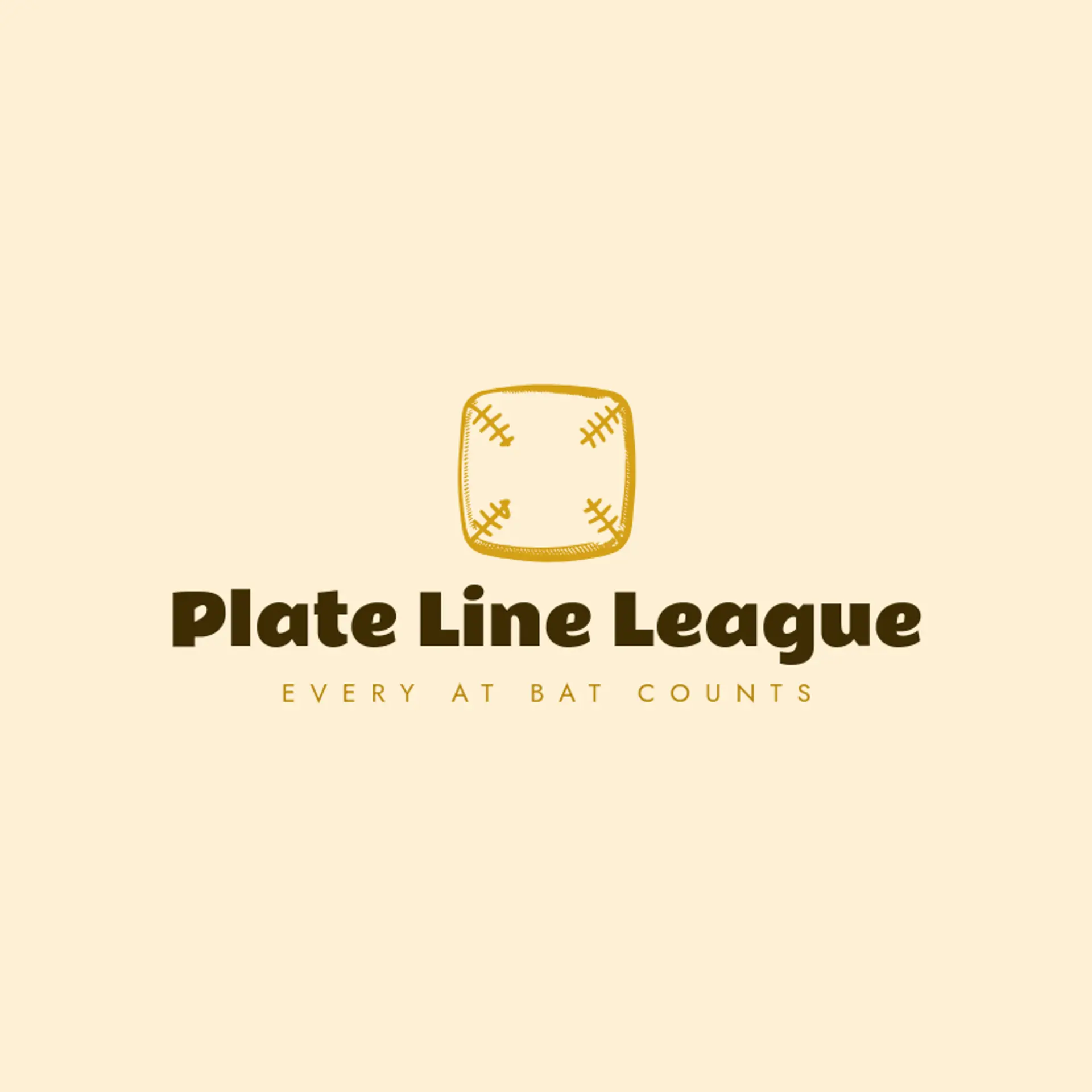 Plate Line League logo for baseball