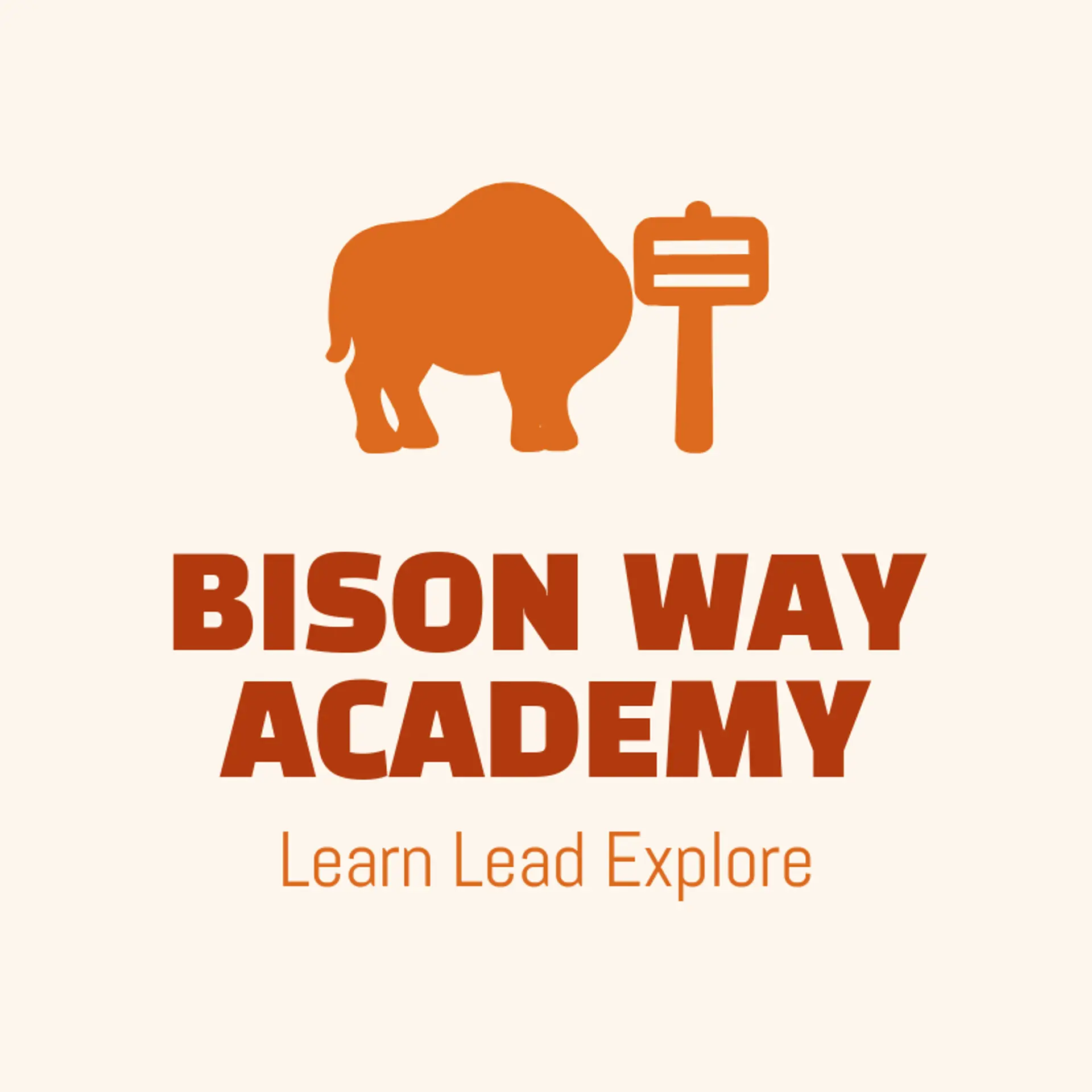Bison Way Academy logo for bison