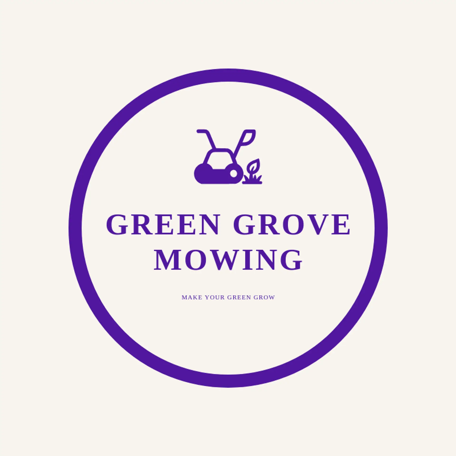 Green Grove Mowing logo for lawn mowing