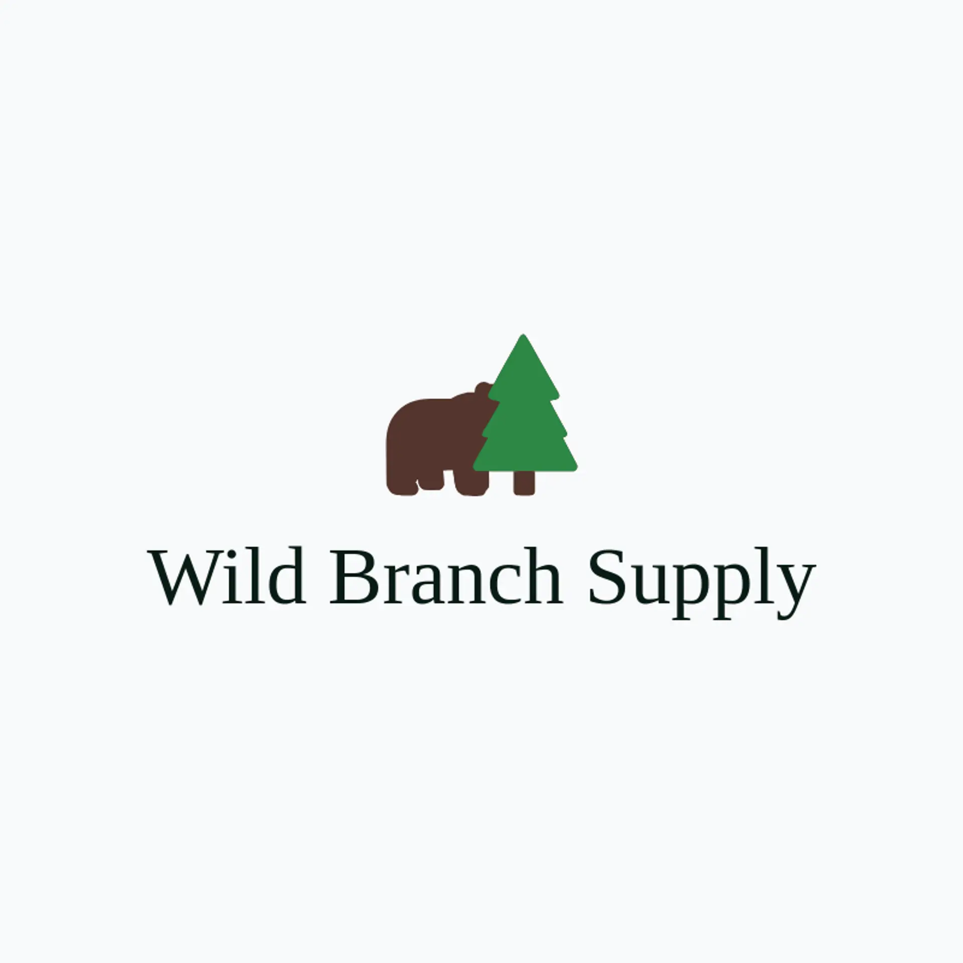 Wild Branch Supply logo for pine tree