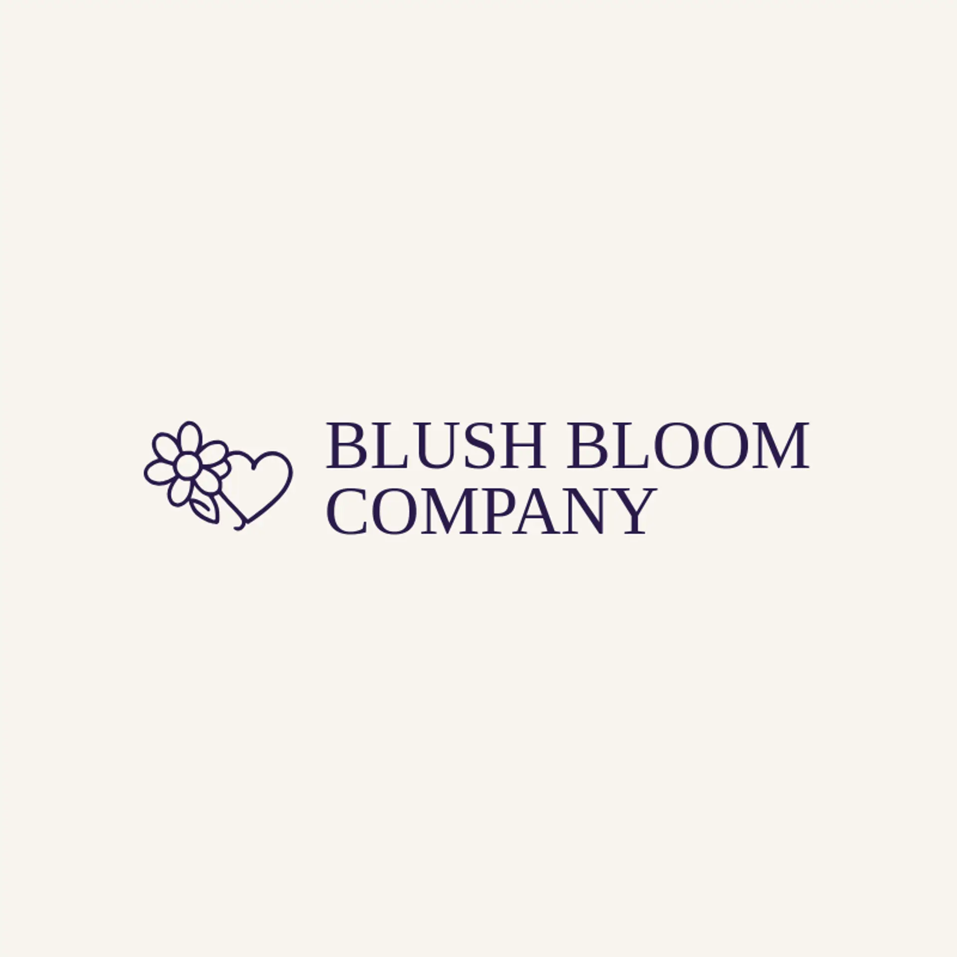 Blush Bloom Company logo for valentine