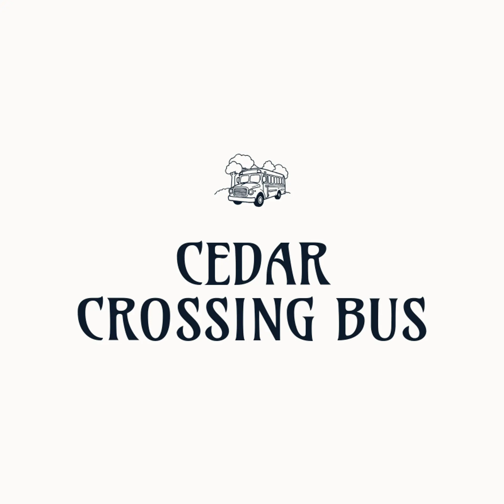 Cedar Crossing Bus logo for school bus