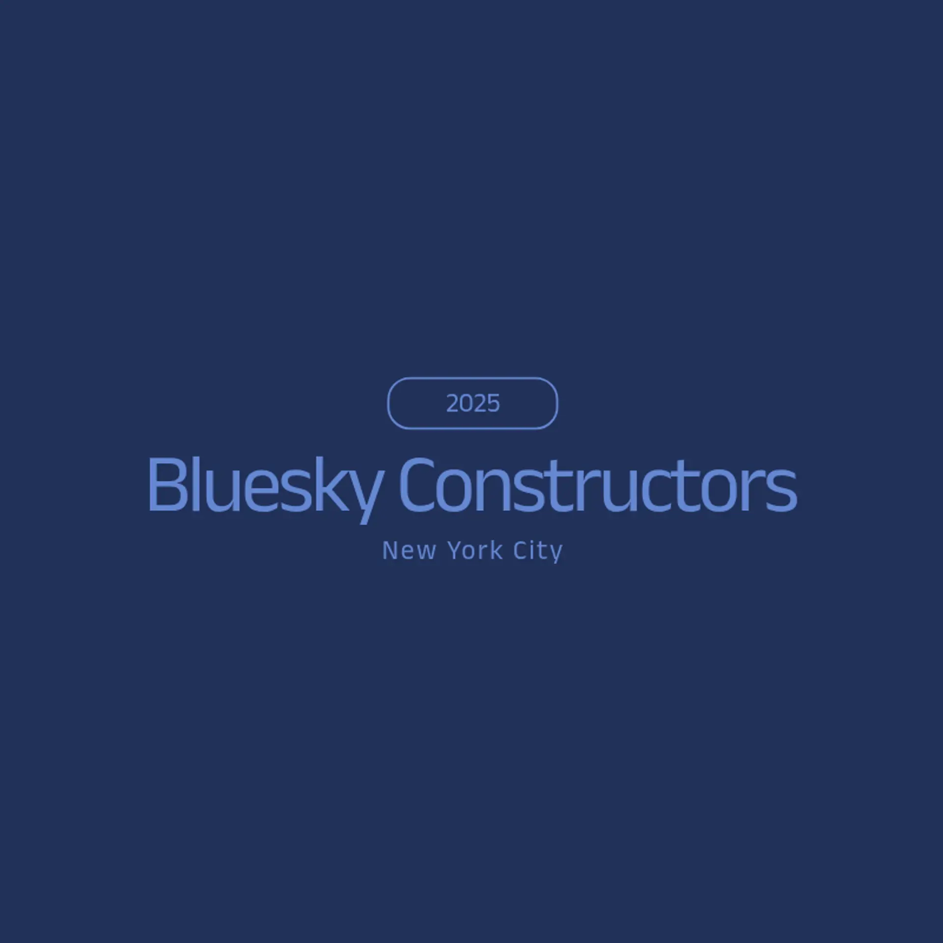 BlueSky Constructors logo for construction business