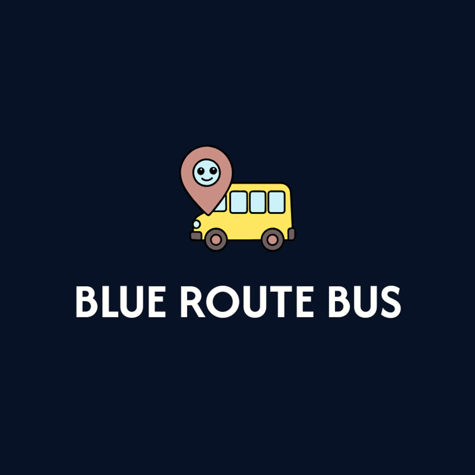 Blue Route Bus logo for bus
