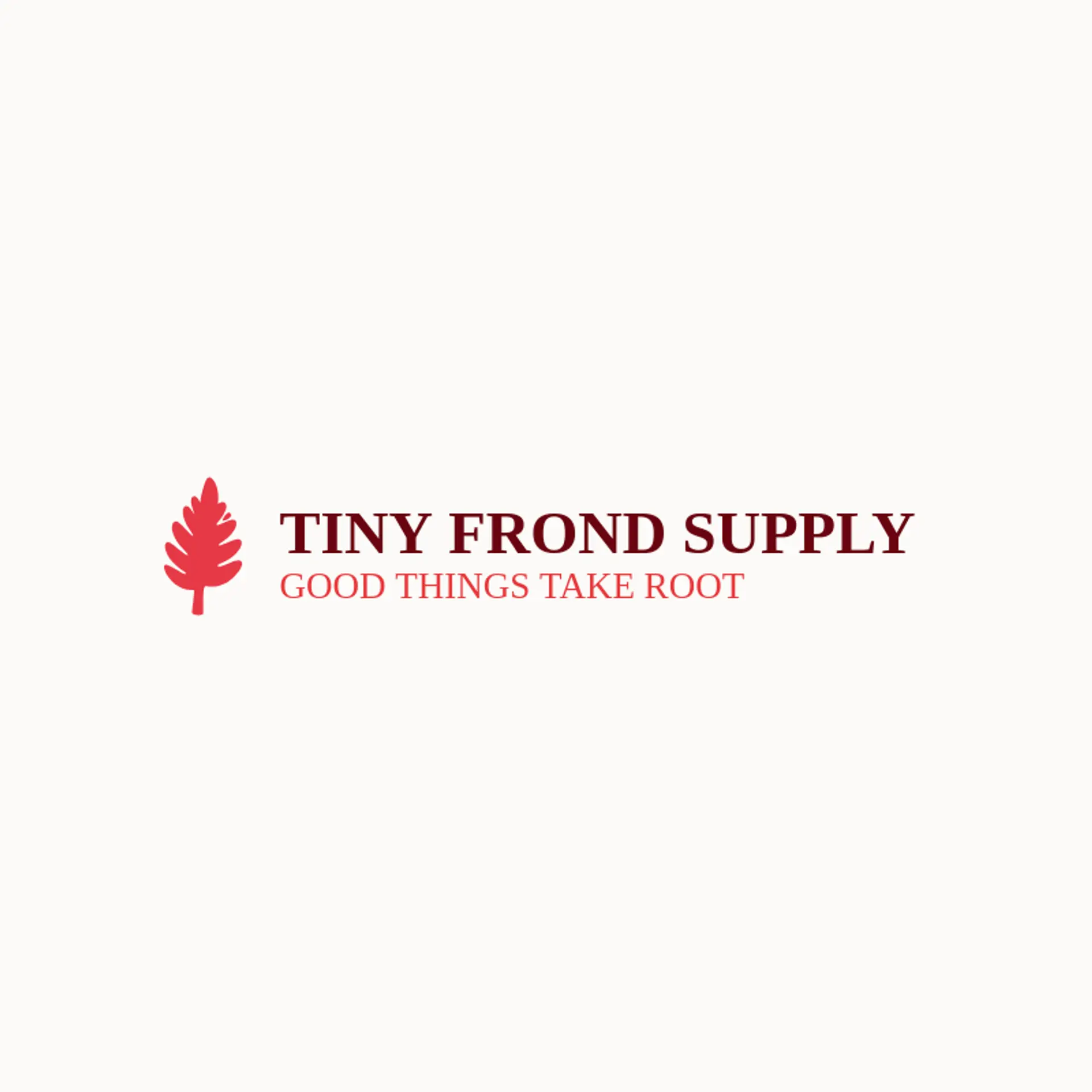 Tiny Frond Supply logo for fern