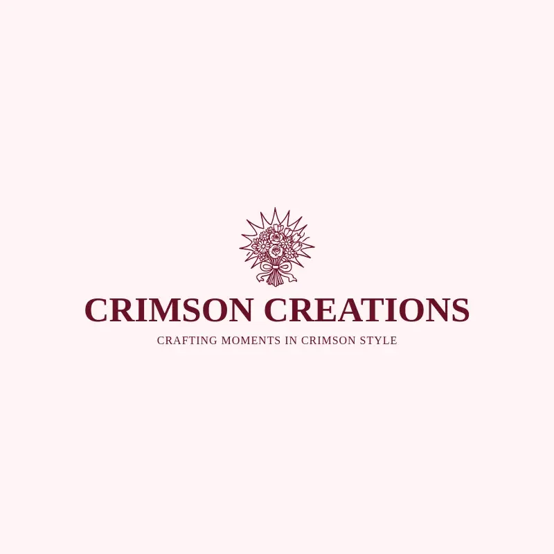 The event name Crimson Creations as a branded logo with a single color icon