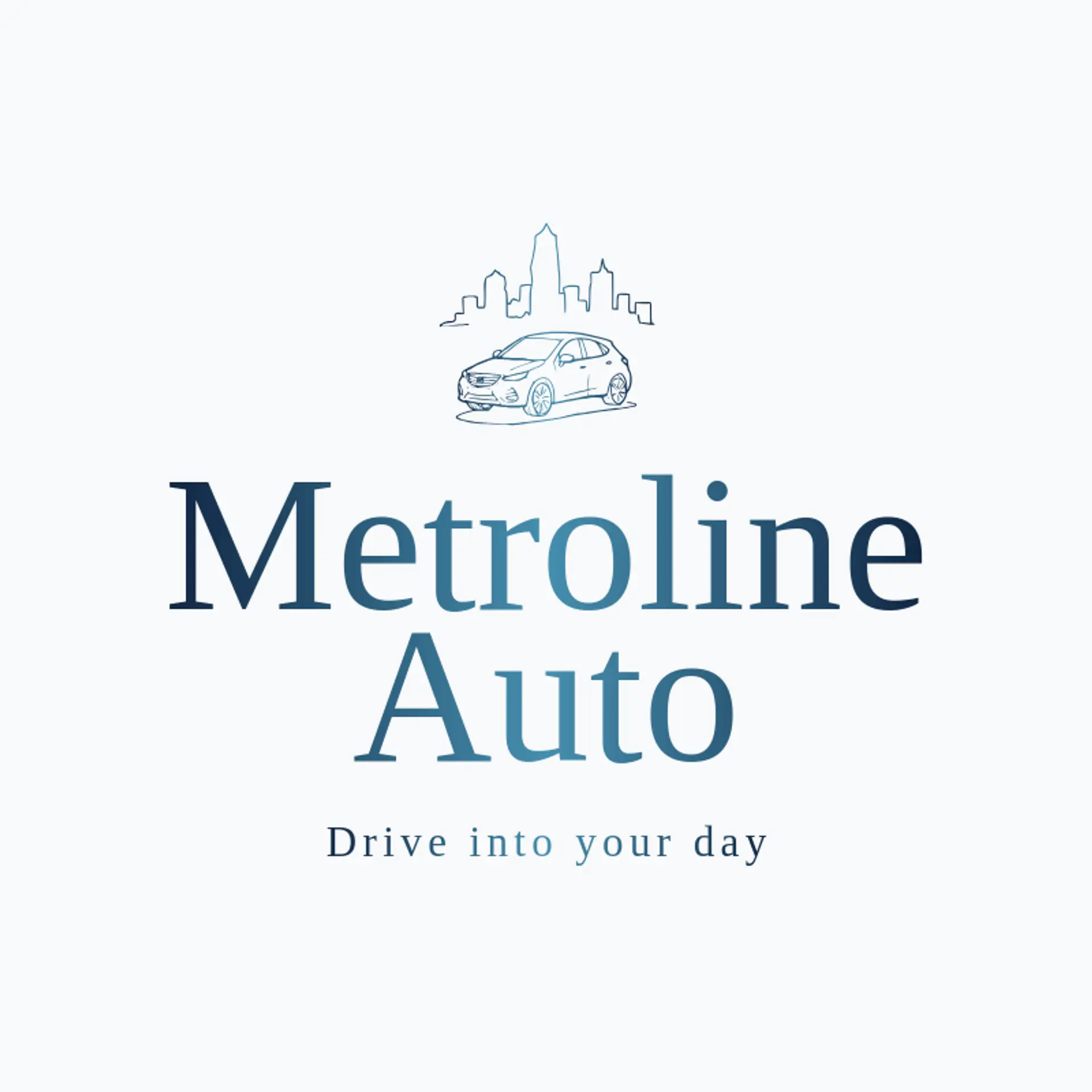 Metroline Auto logo for car dealership