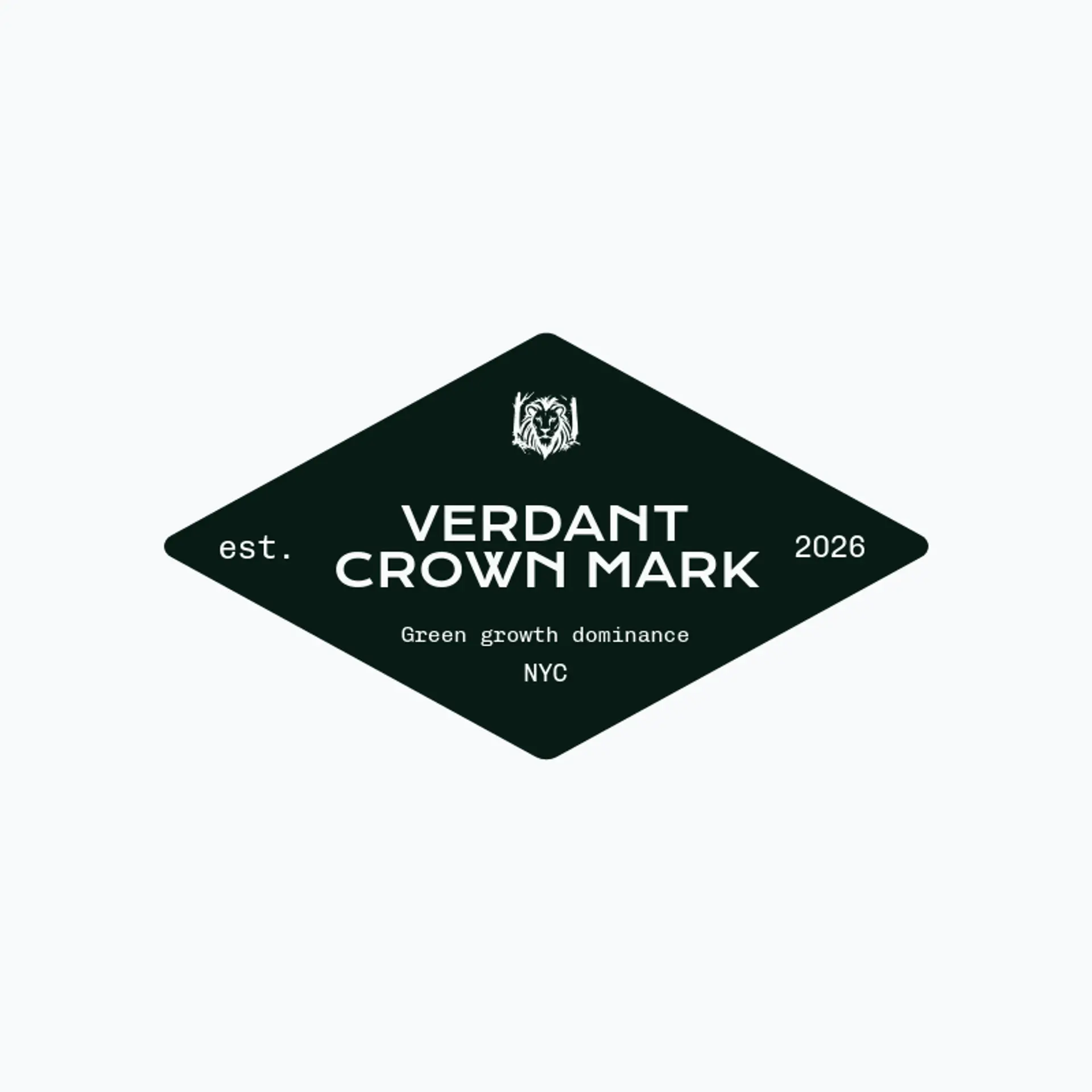 Verdant Crown Mark logo for lion