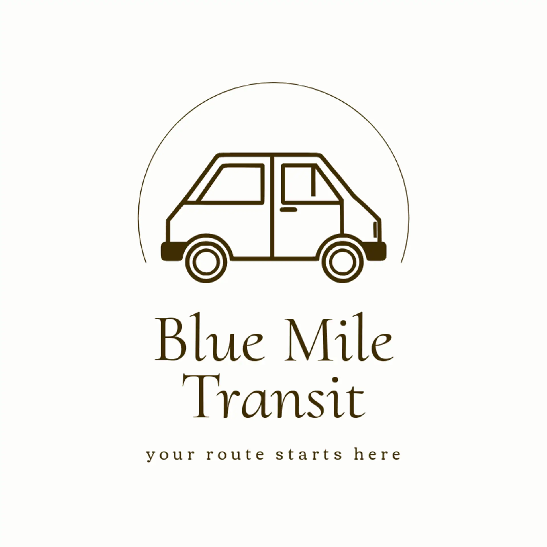 Blue Mile Transit logo for driver