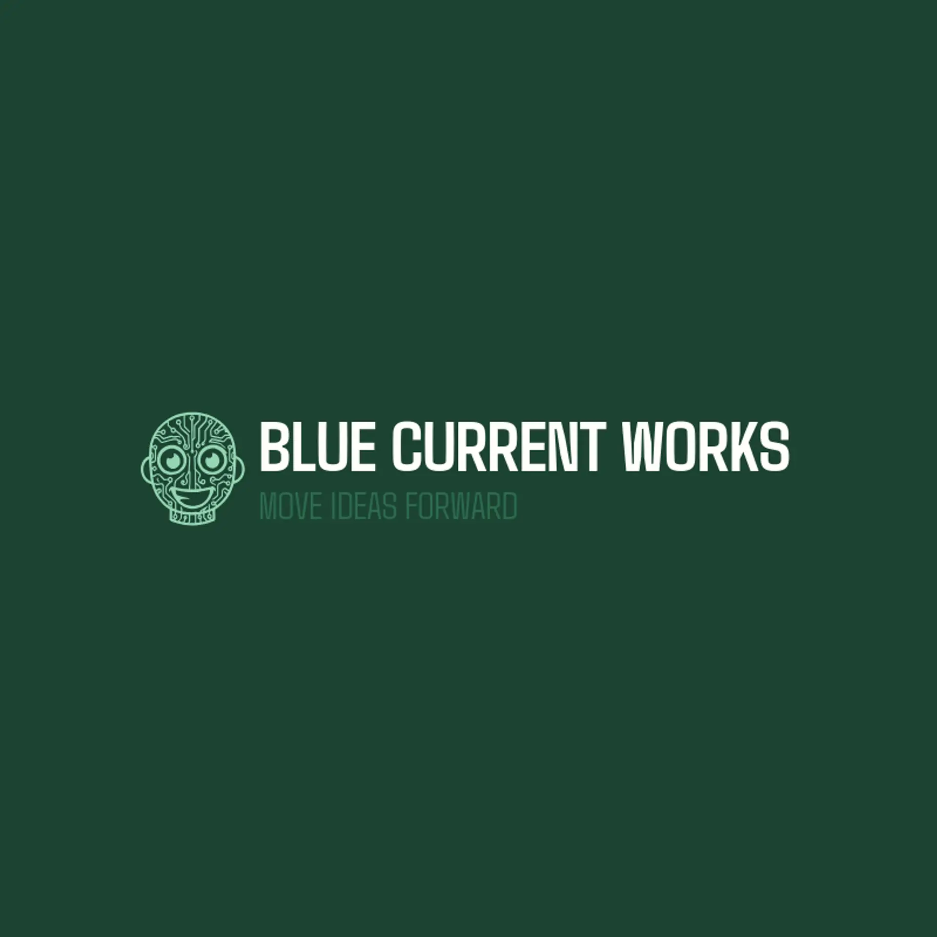 Blue Current Works logo for robot