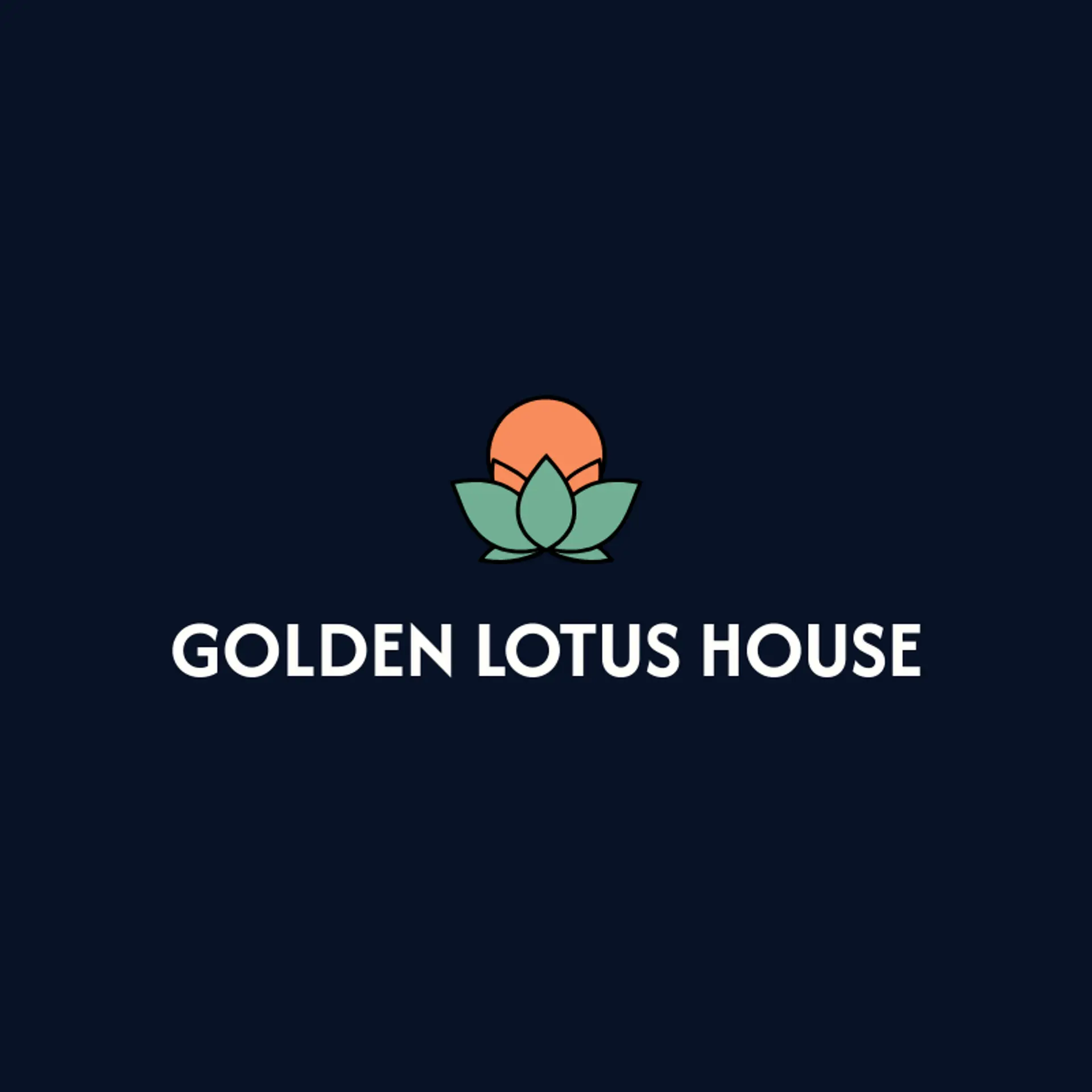 Golden Lotus House logo for lotus