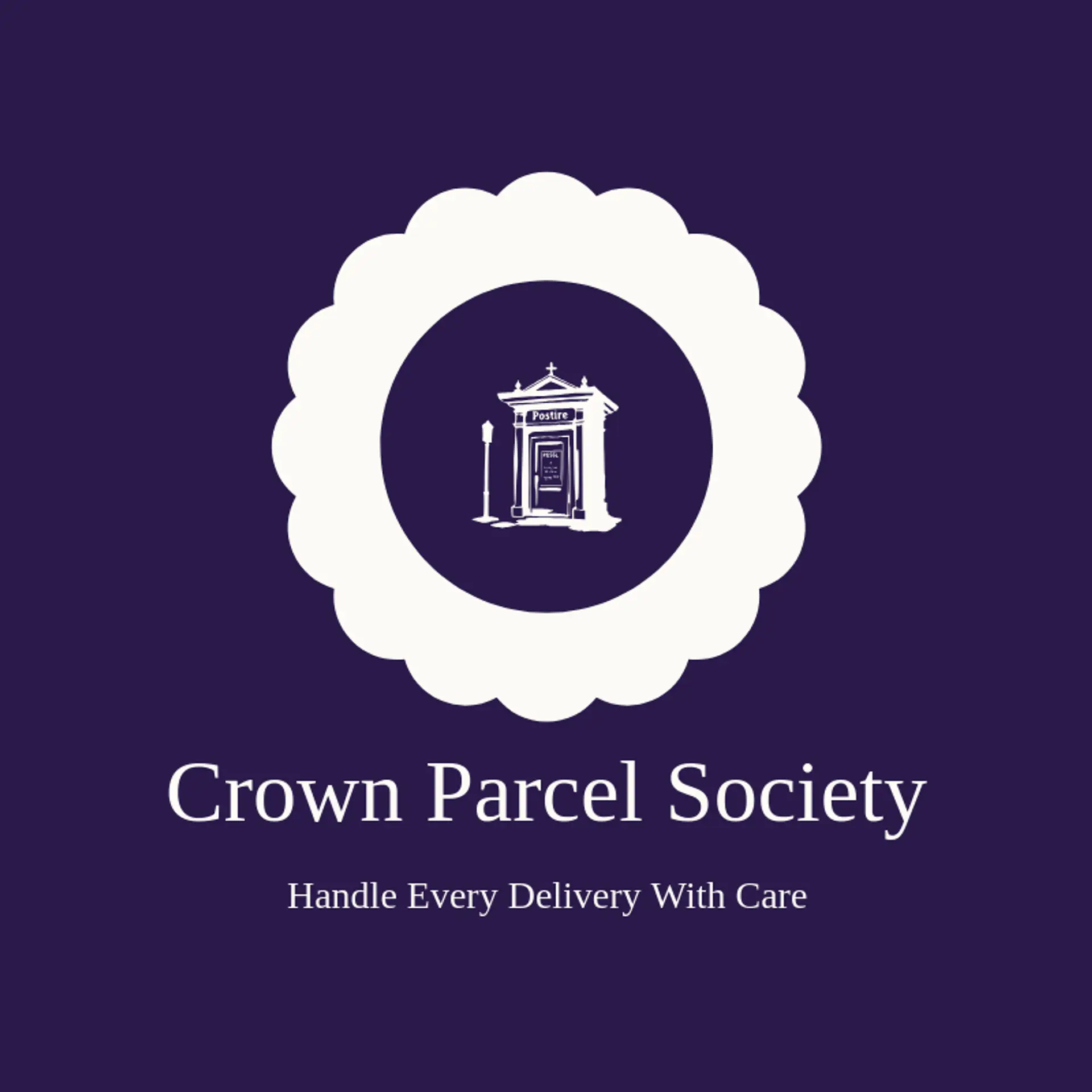 Crown Parcel Society logo for post office