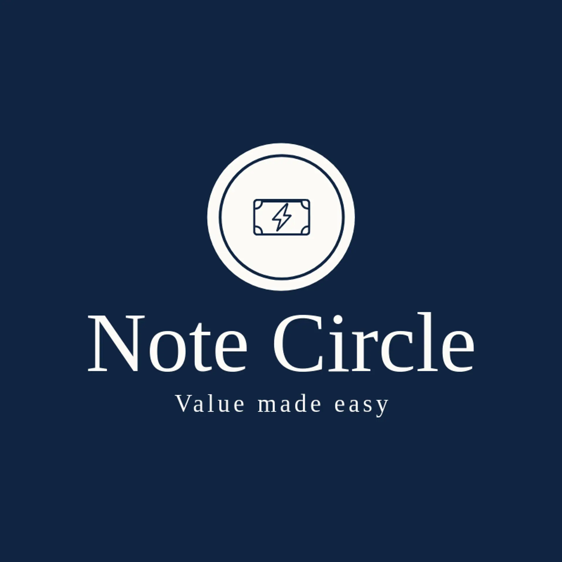 Note Circle logo for cash