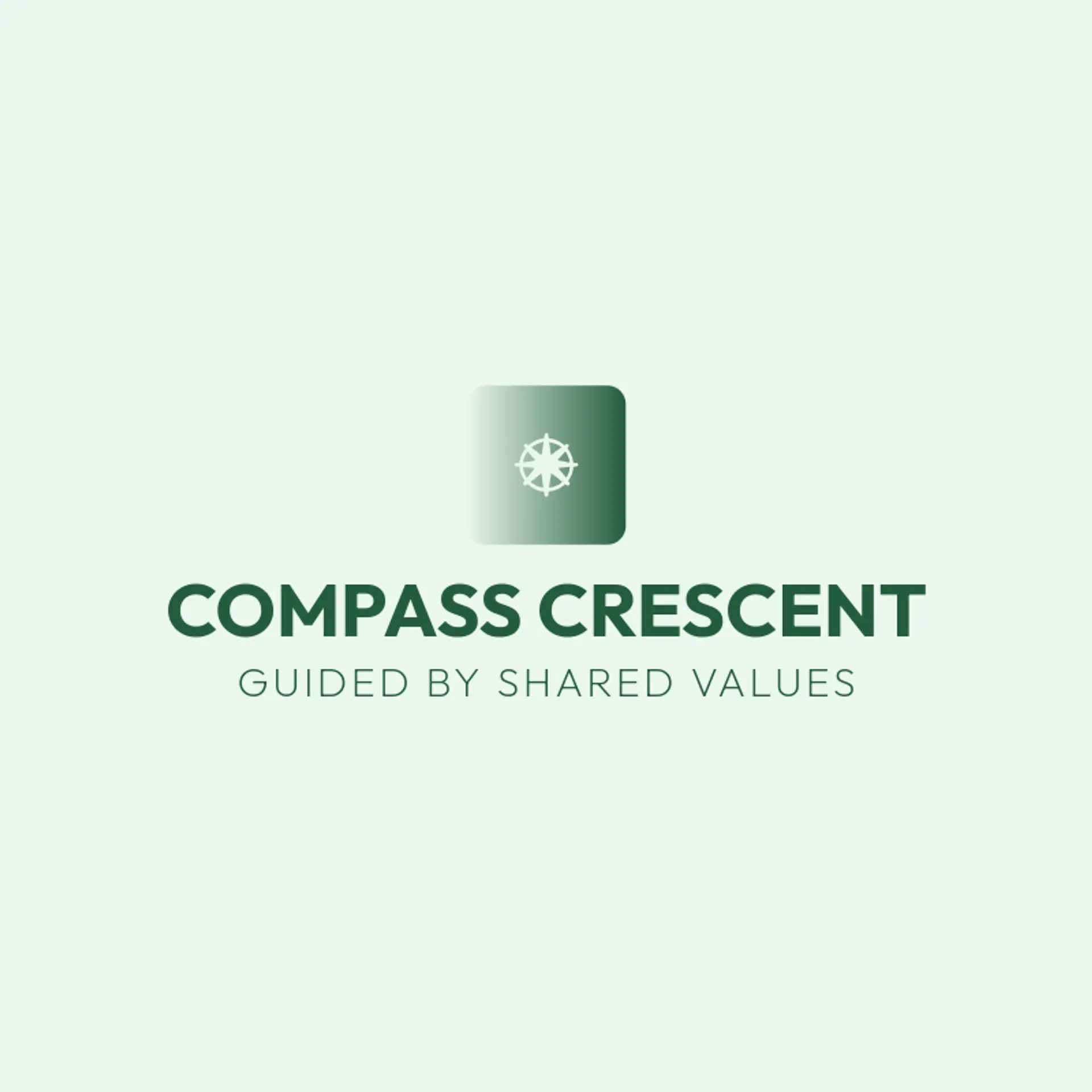 Compass Crescent logo for islamic