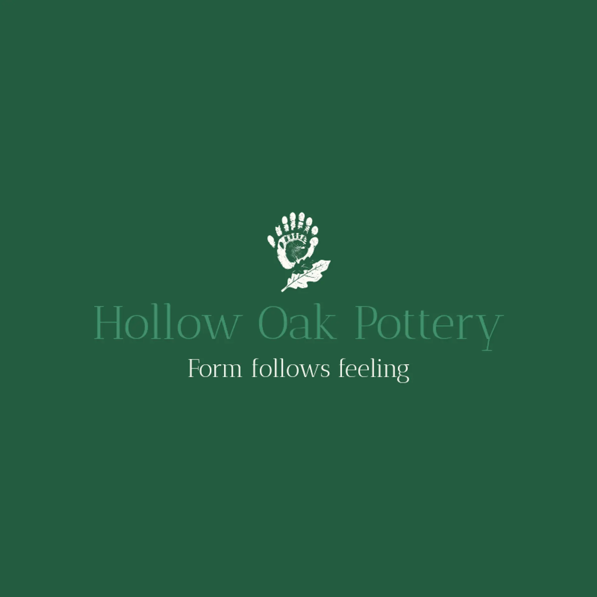 Hollow Oak Pottery logo for clay