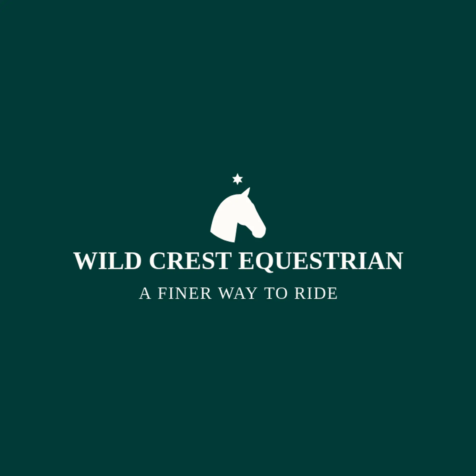 Wild Crest Equestrian logo for horse head