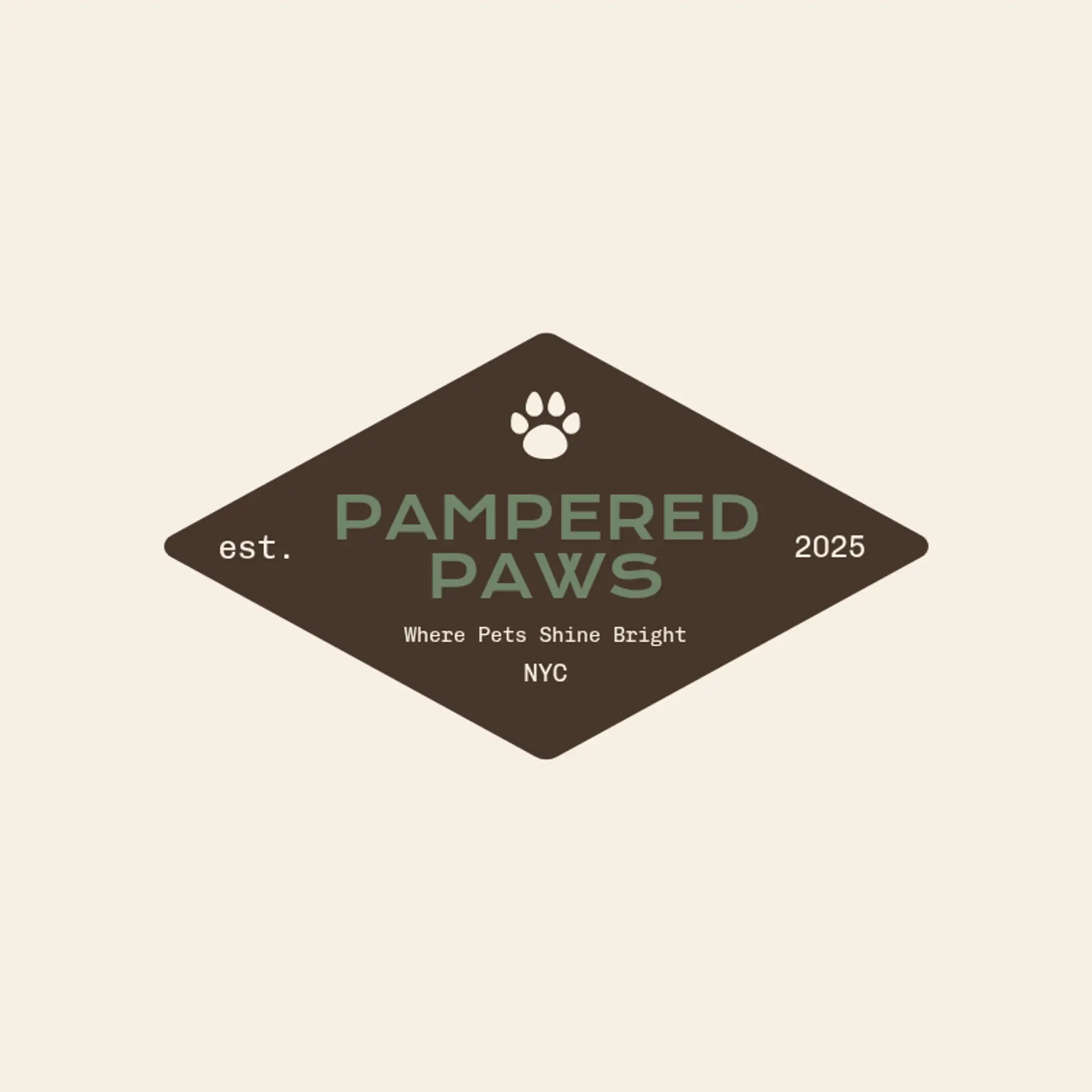 Paws & Whiskers Spa logo for pet grooming