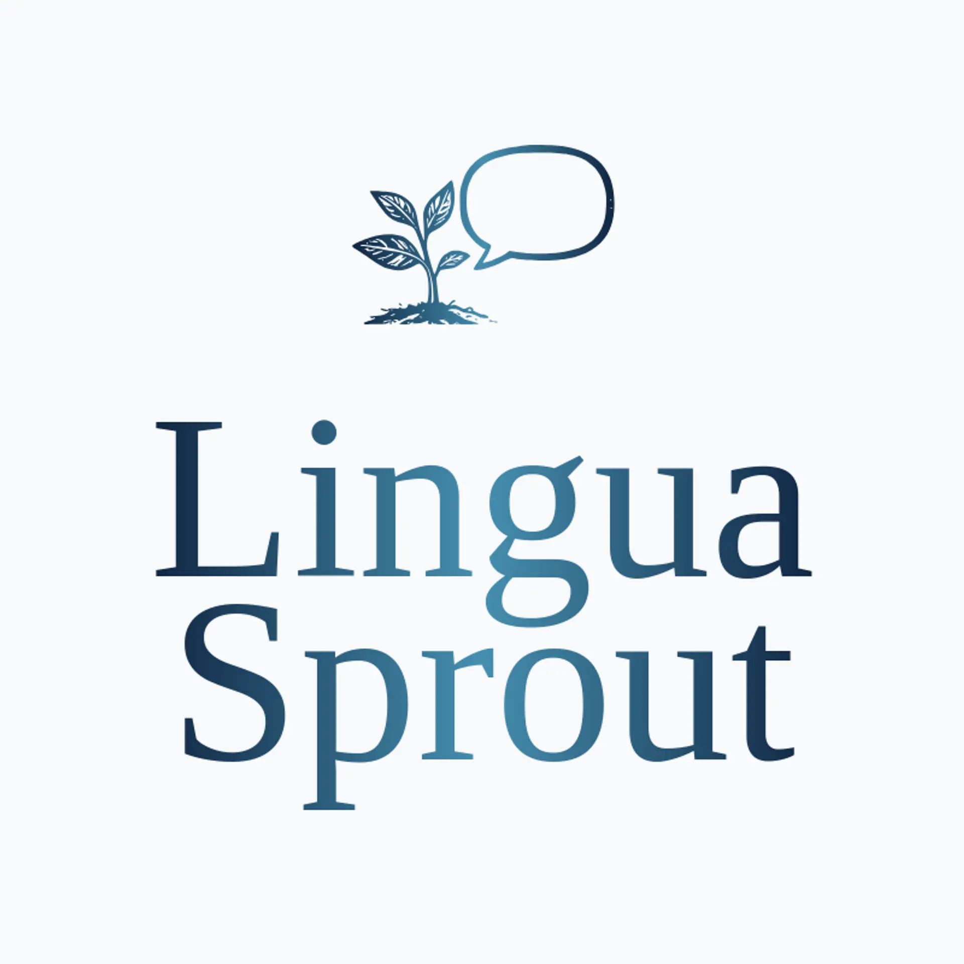 Lingua Sprout logo for language